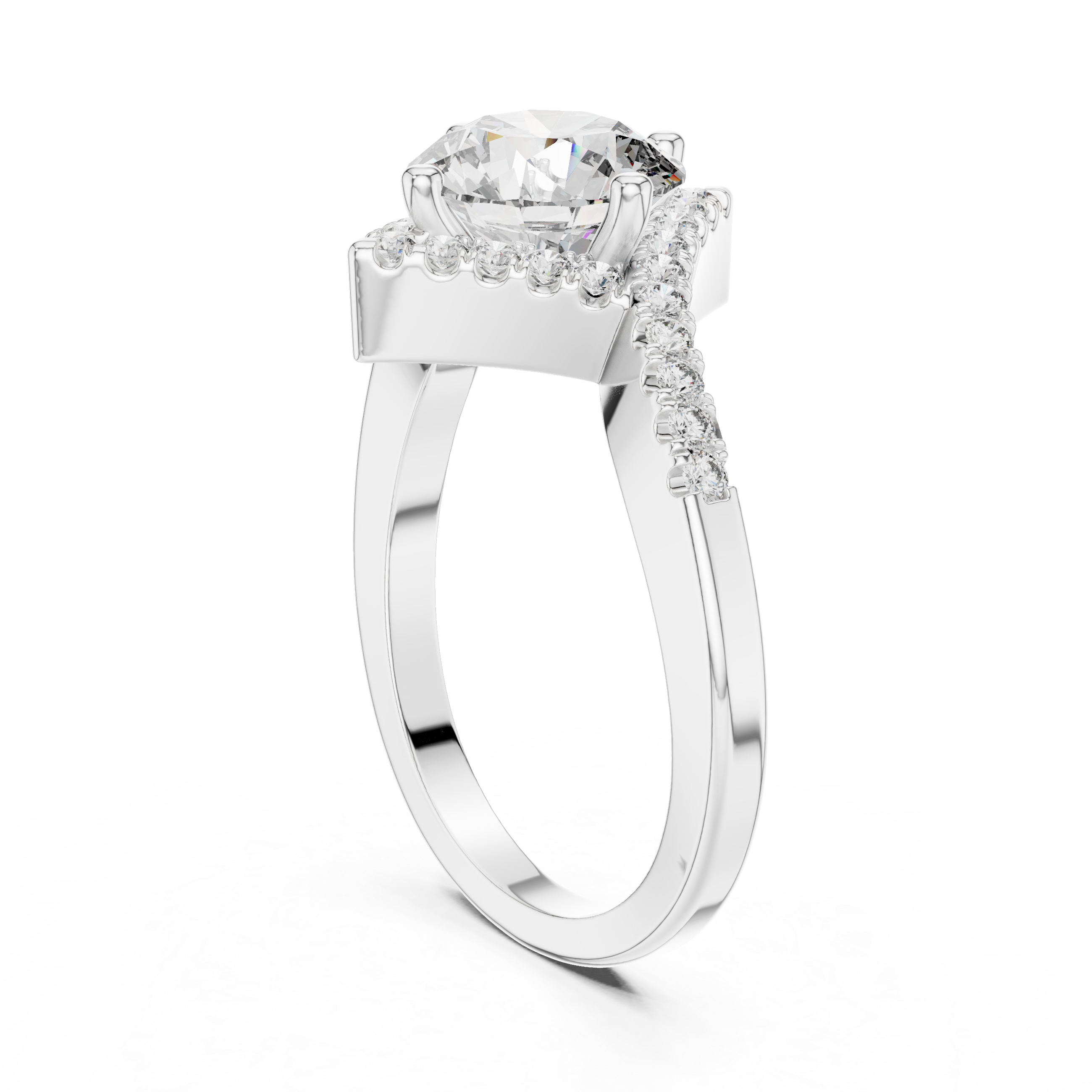 Swisha Pavé Diamond Engagement Ring