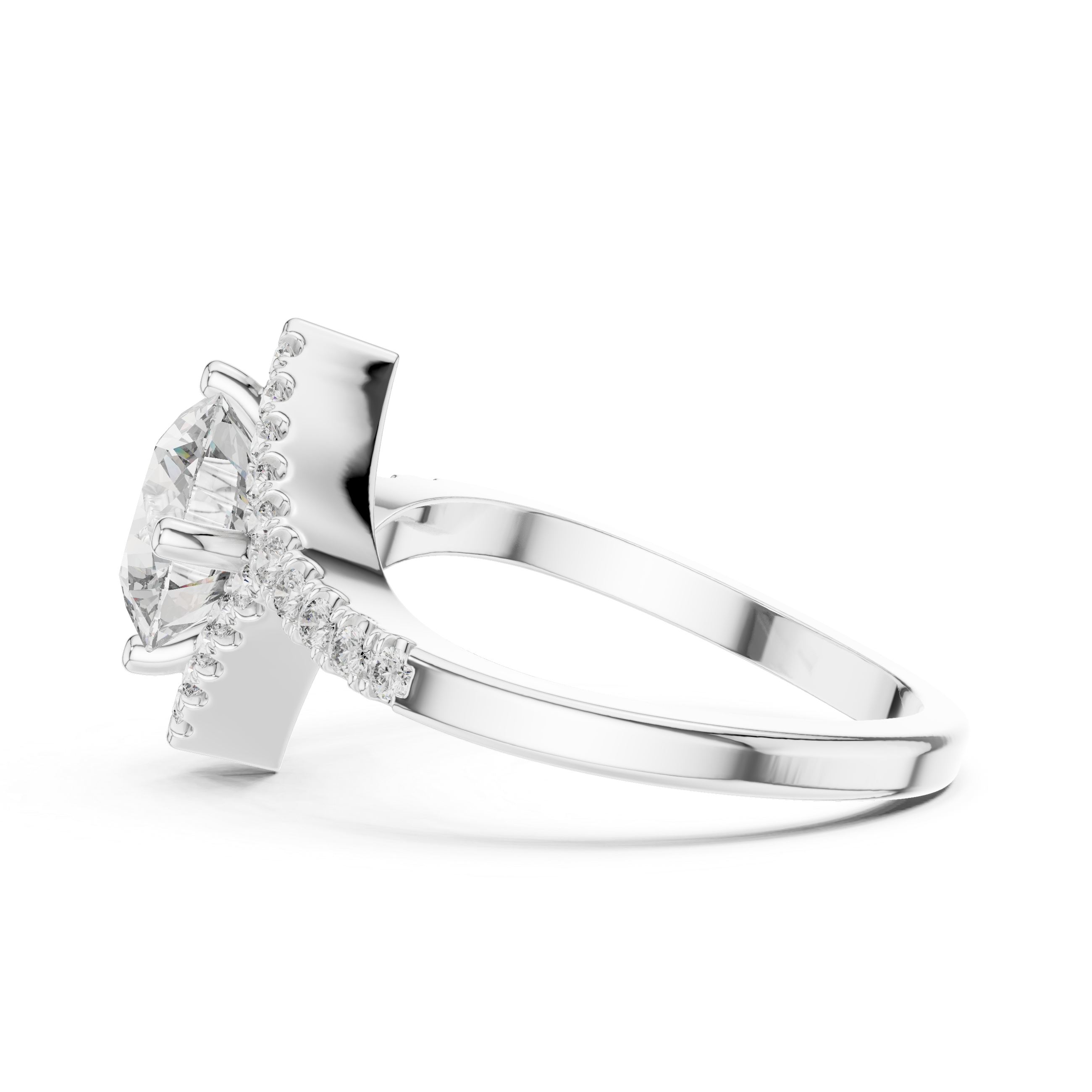 Swisha Pavé Diamond Engagement Ring
