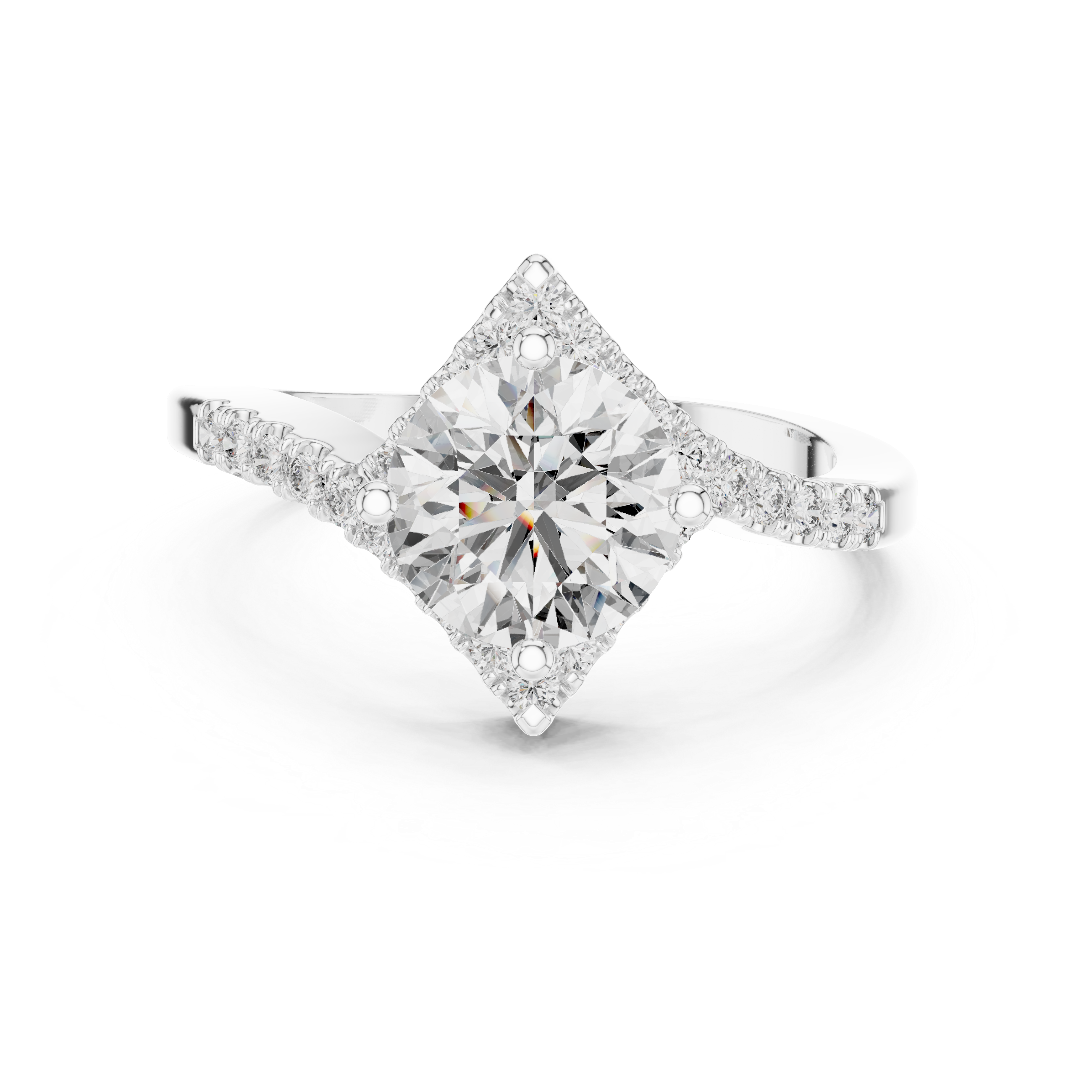 Swisha Pavé Diamond Engagement Ring