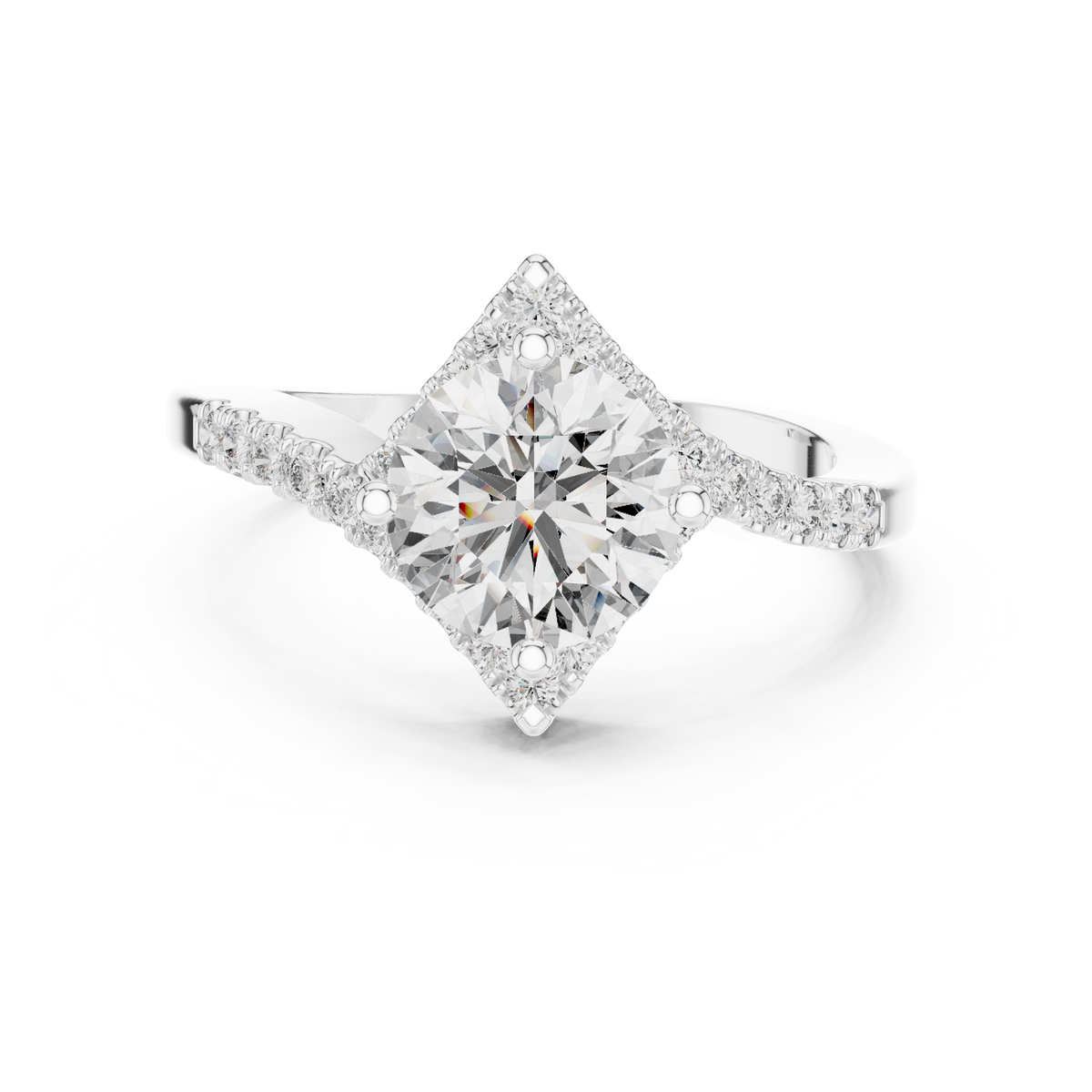 Swisha Pavé Diamond Engagement Ring