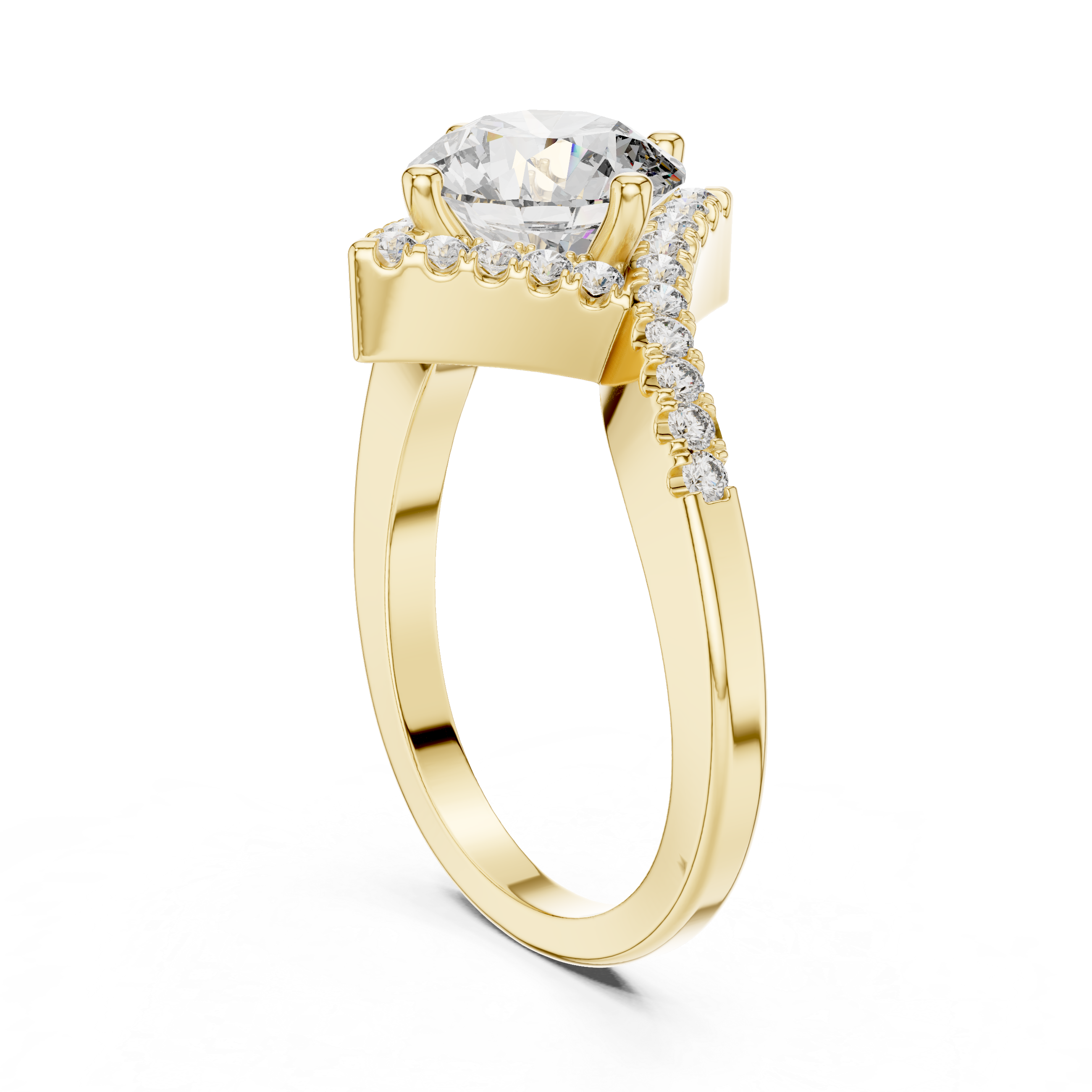 Swisha Pavé Diamond Engagement Ring