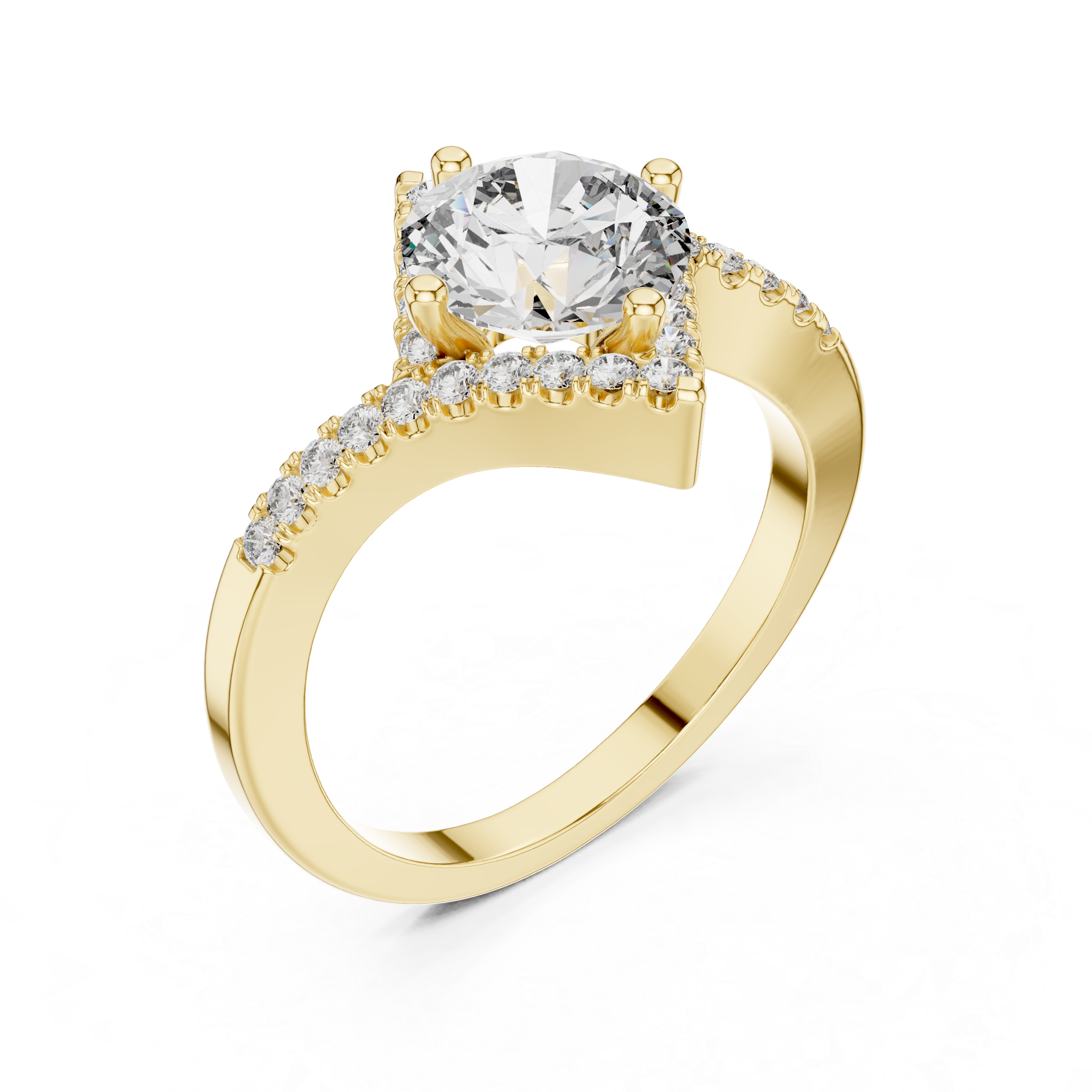 Swisha Pavé Diamond Engagement Ring