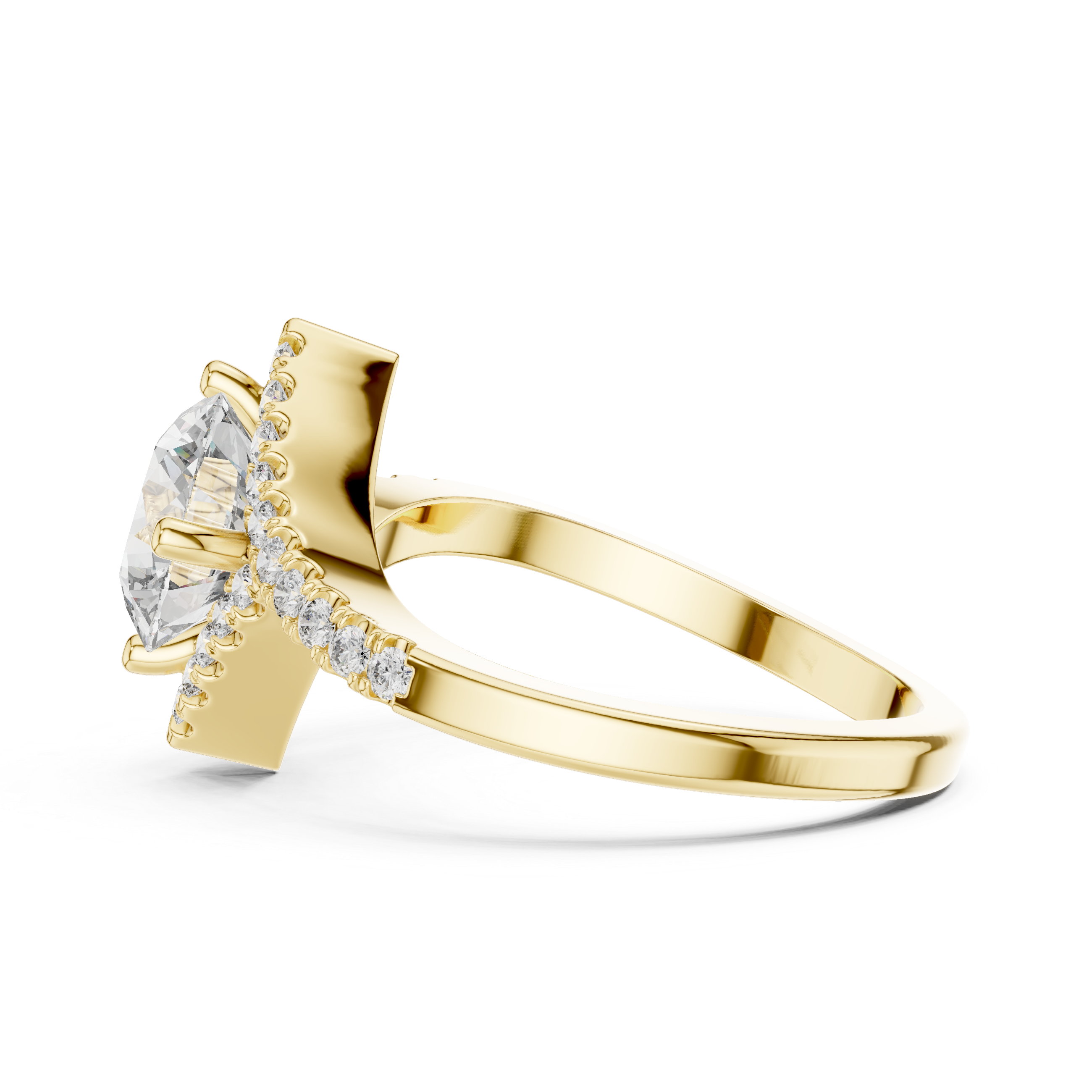 Swisha Pavé Diamond Engagement Ring