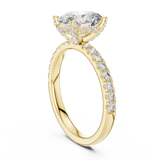 Elovira Oval Cut Pavé Diamond Engagement Ring