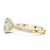 Elovira Oval Cut Pavé Diamond Engagement Ring