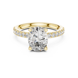 Elovira Oval Cut Pavé Diamond Engagement Ring