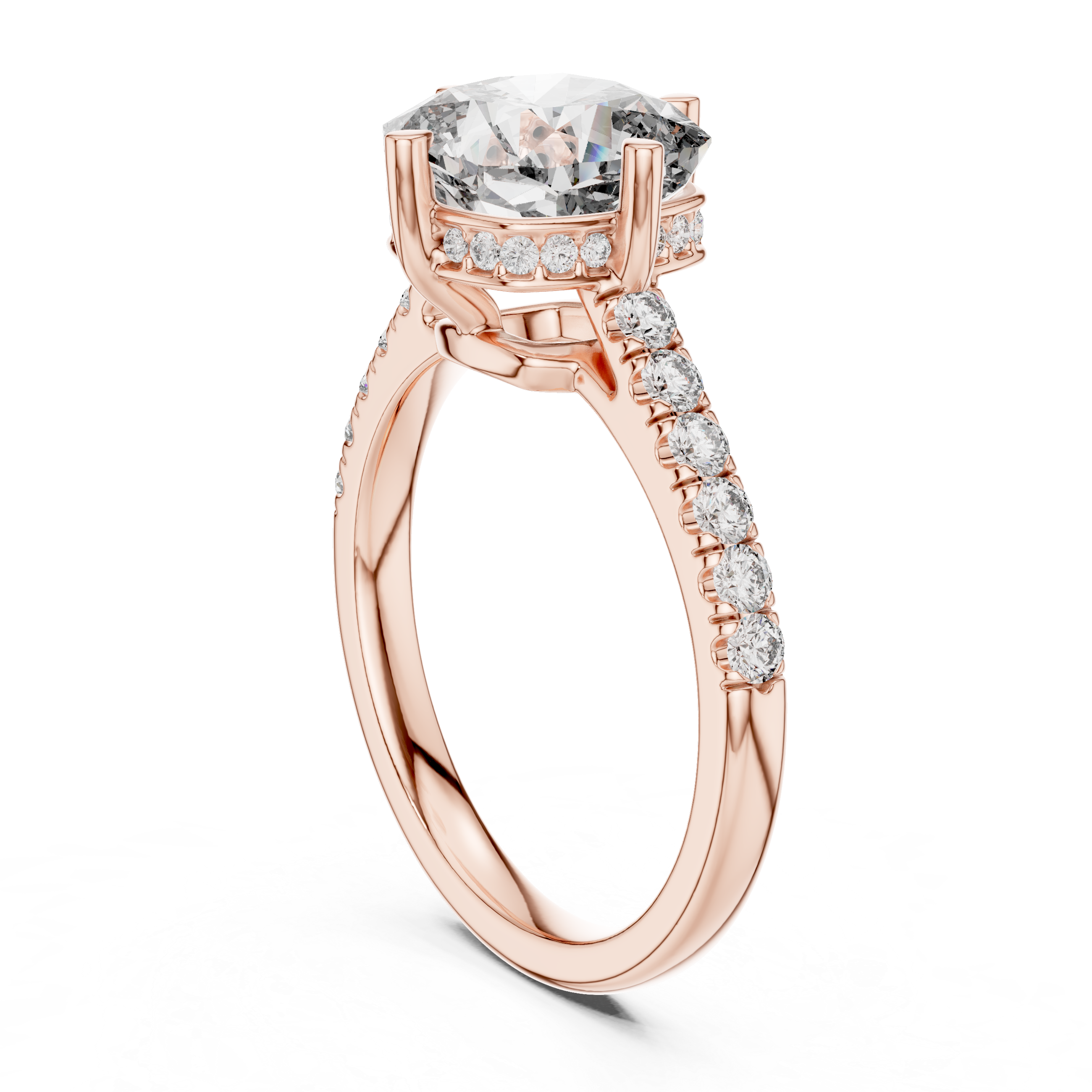 Orlisse Cushion Cut Diamond Engagement Ring