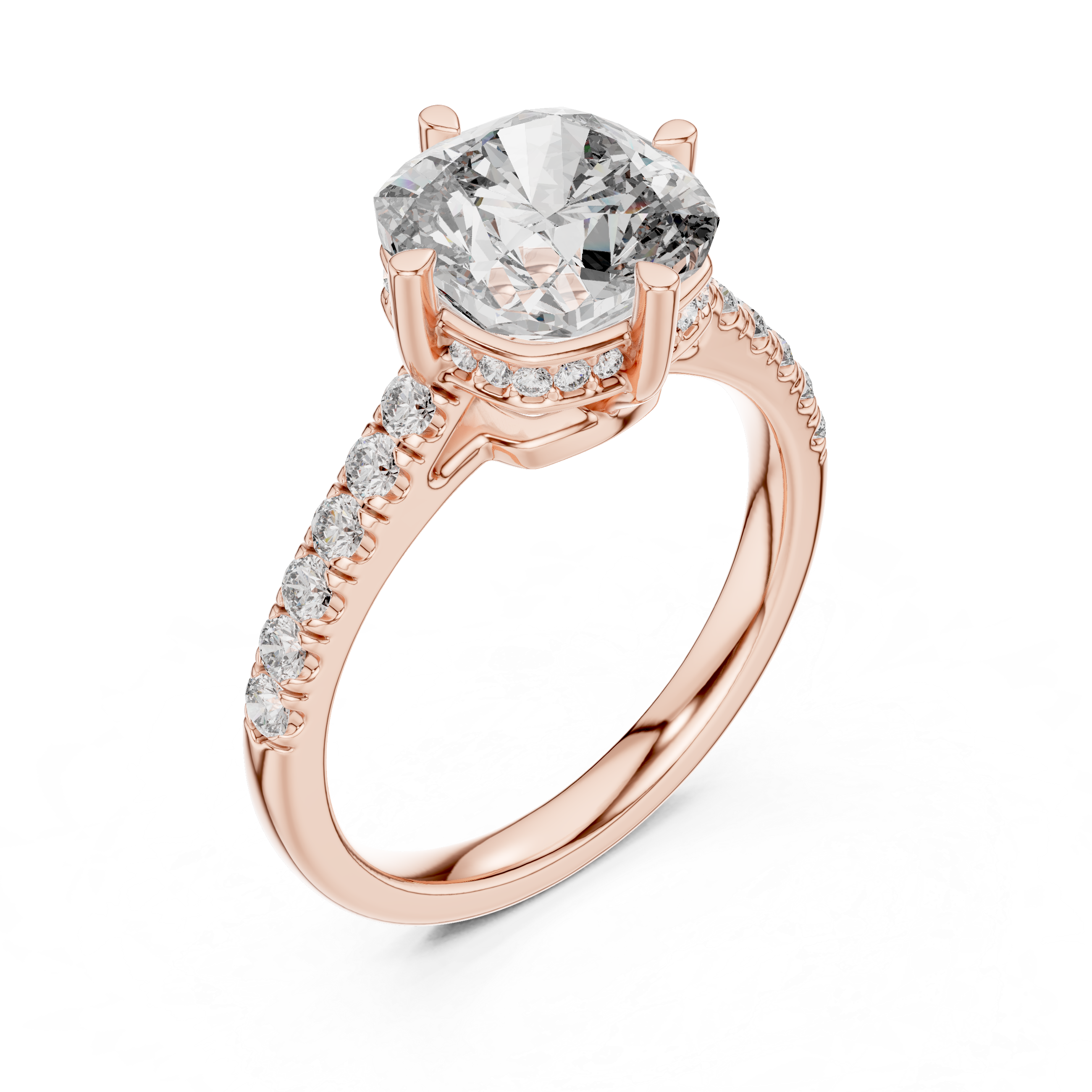 Orlisse Cushion Cut Diamond Engagement Ring