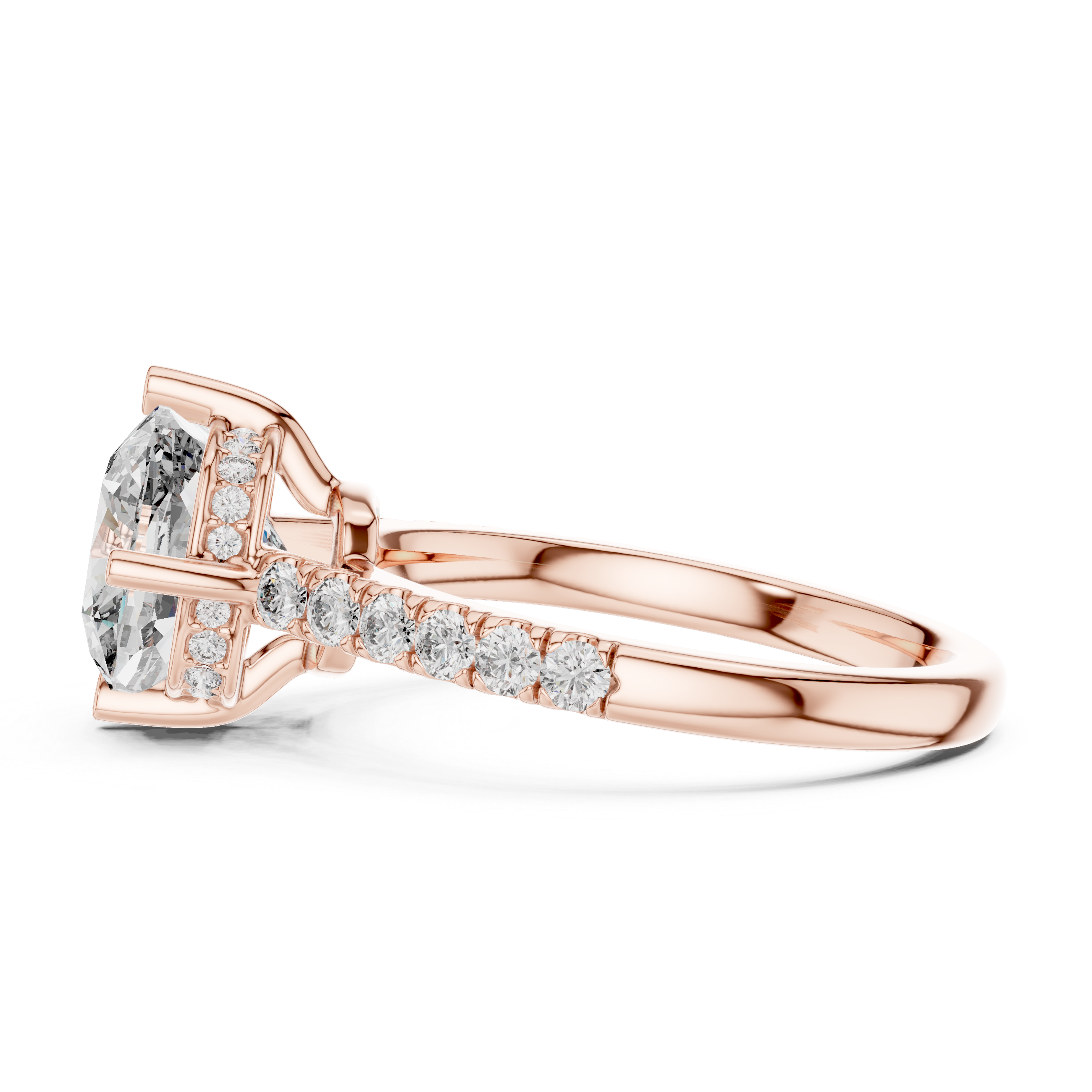 Orlisse Cushion Cut Diamond Engagement Ring