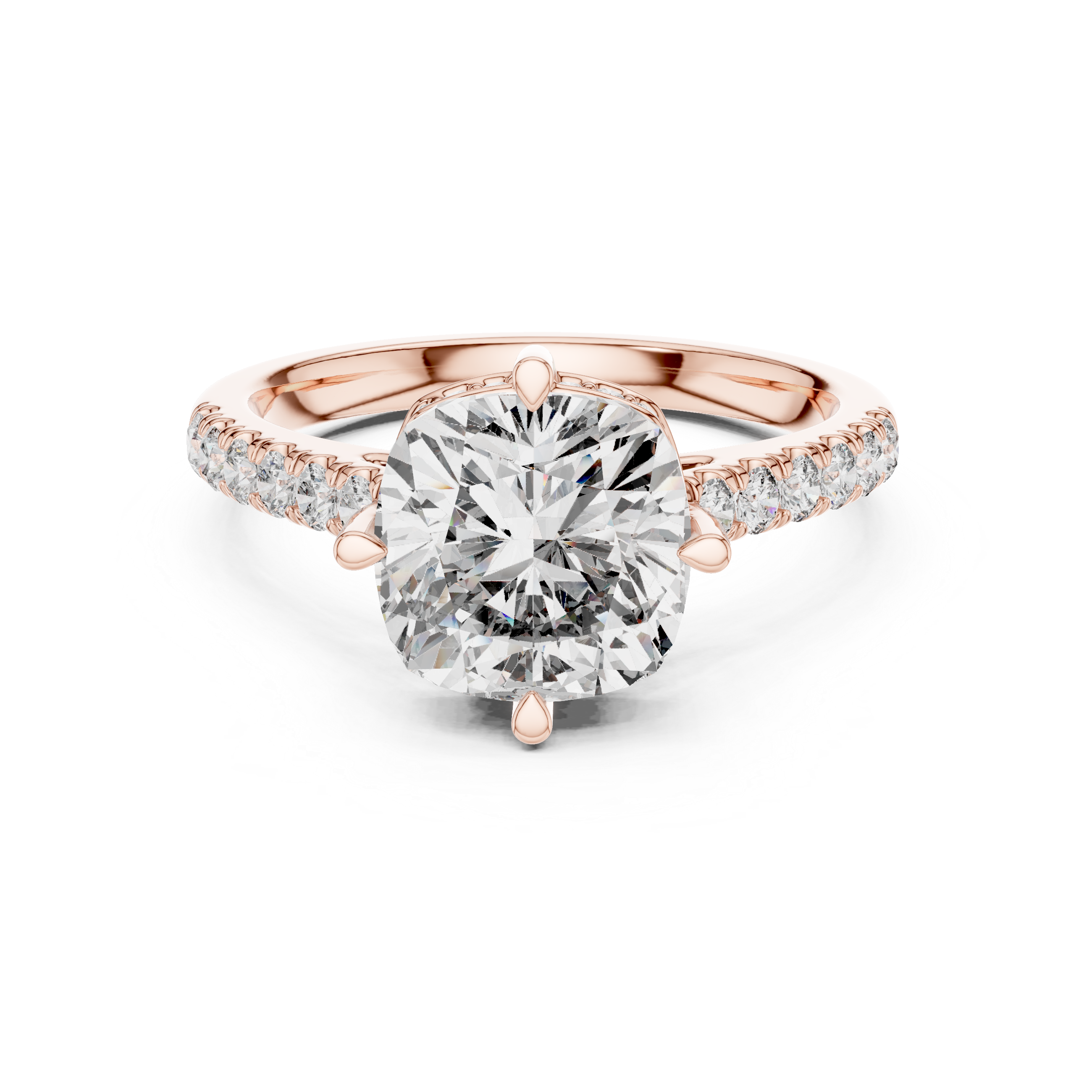 Orlisse Cushion Cut Diamond Engagement Ring