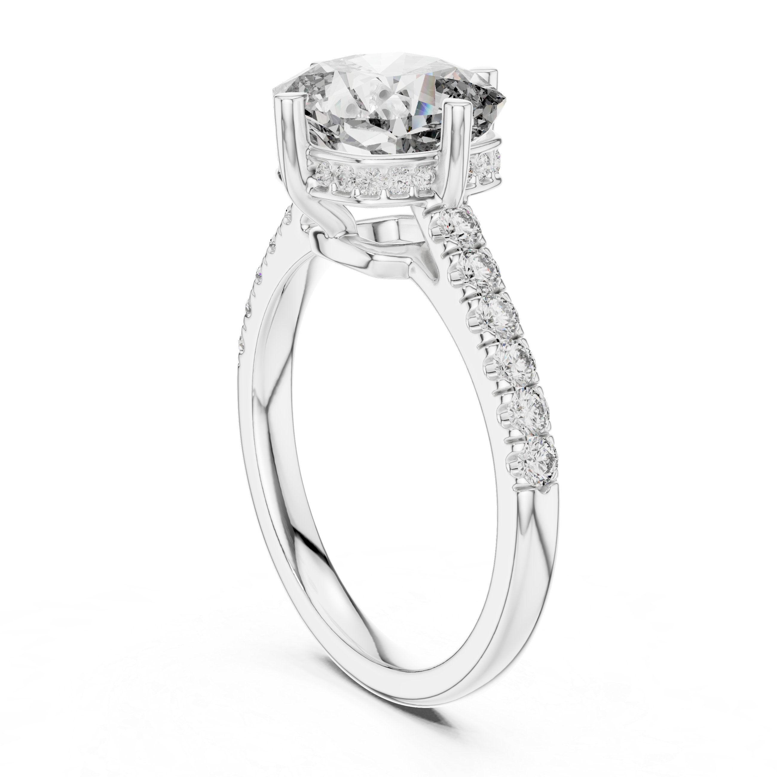 Orlisse Cushion Cut Diamond Engagement Ring