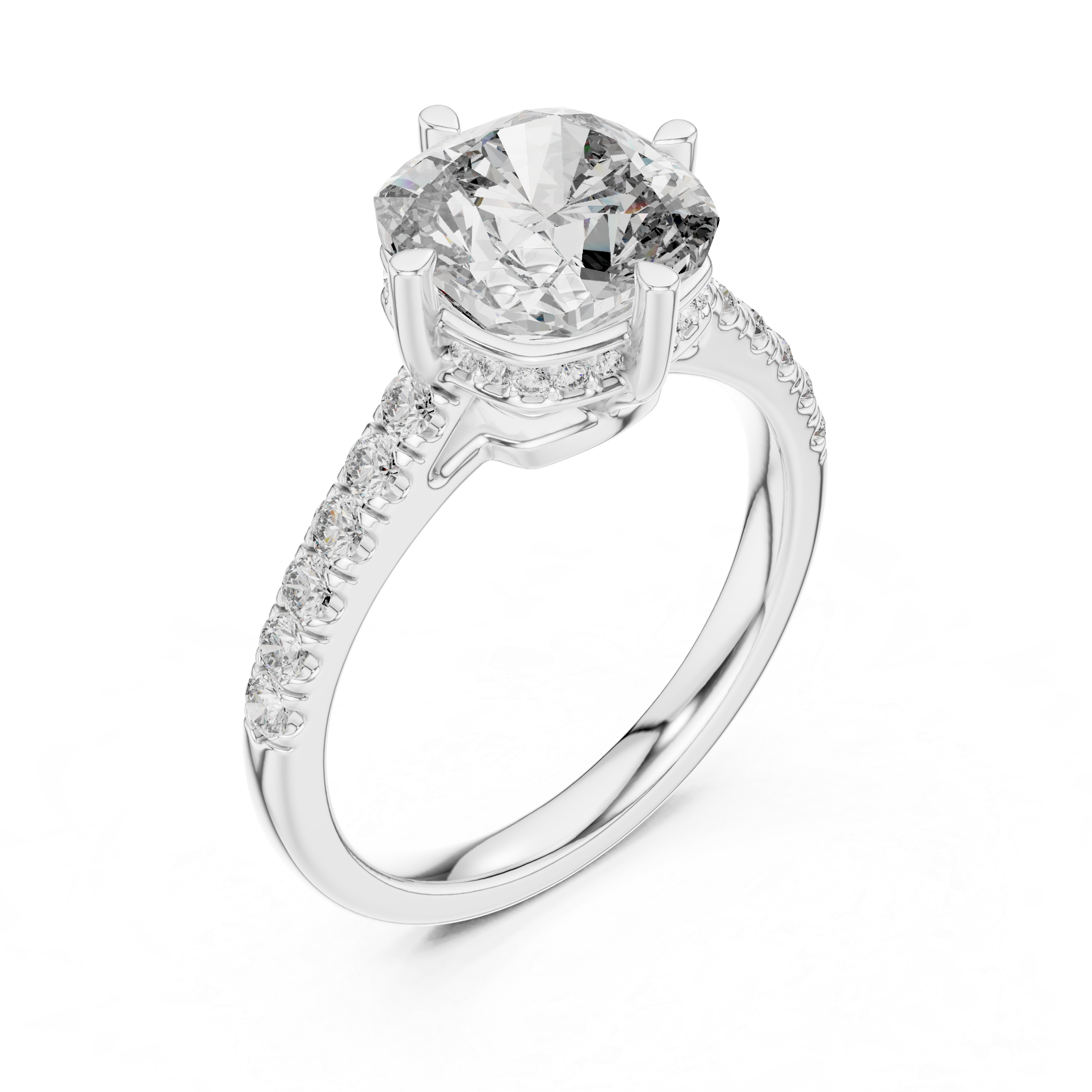 Orlisse Cushion Cut Diamond Engagement Ring