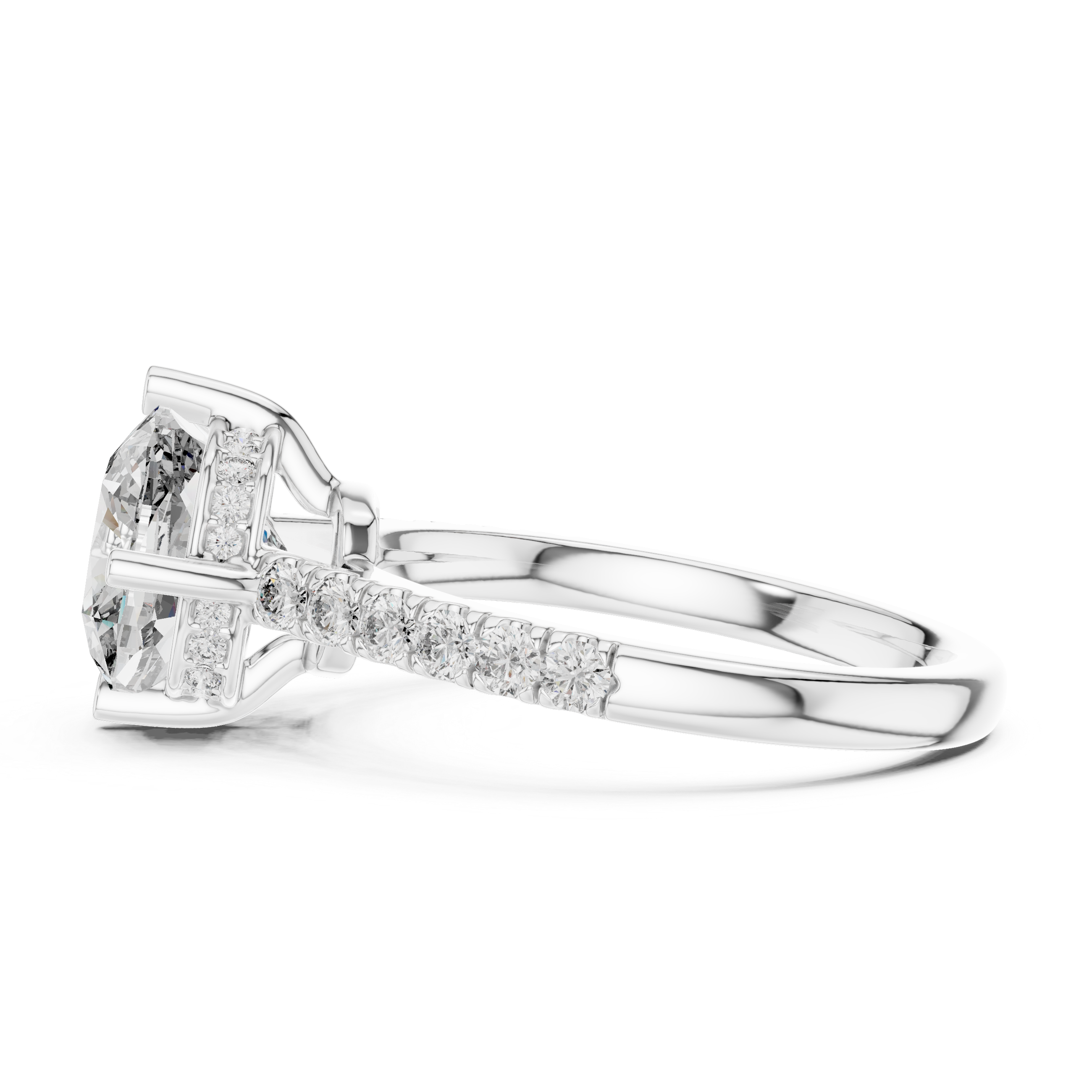 Orlisse Cushion Cut Diamond Engagement Ring