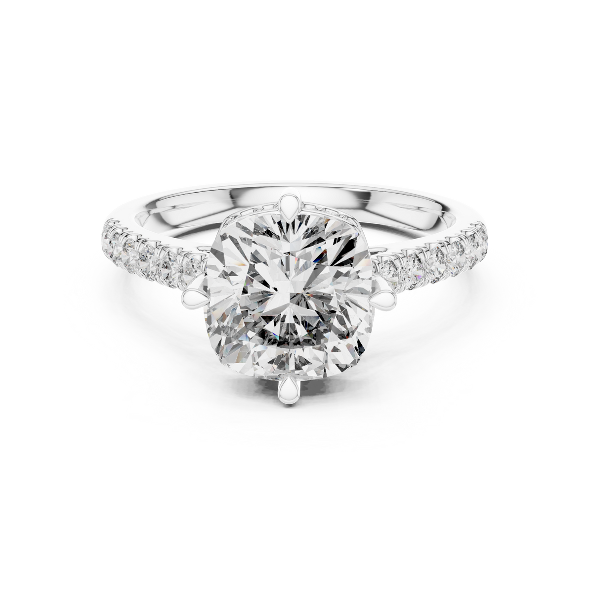 Orlisse Cushion Cut Diamond Engagement Ring