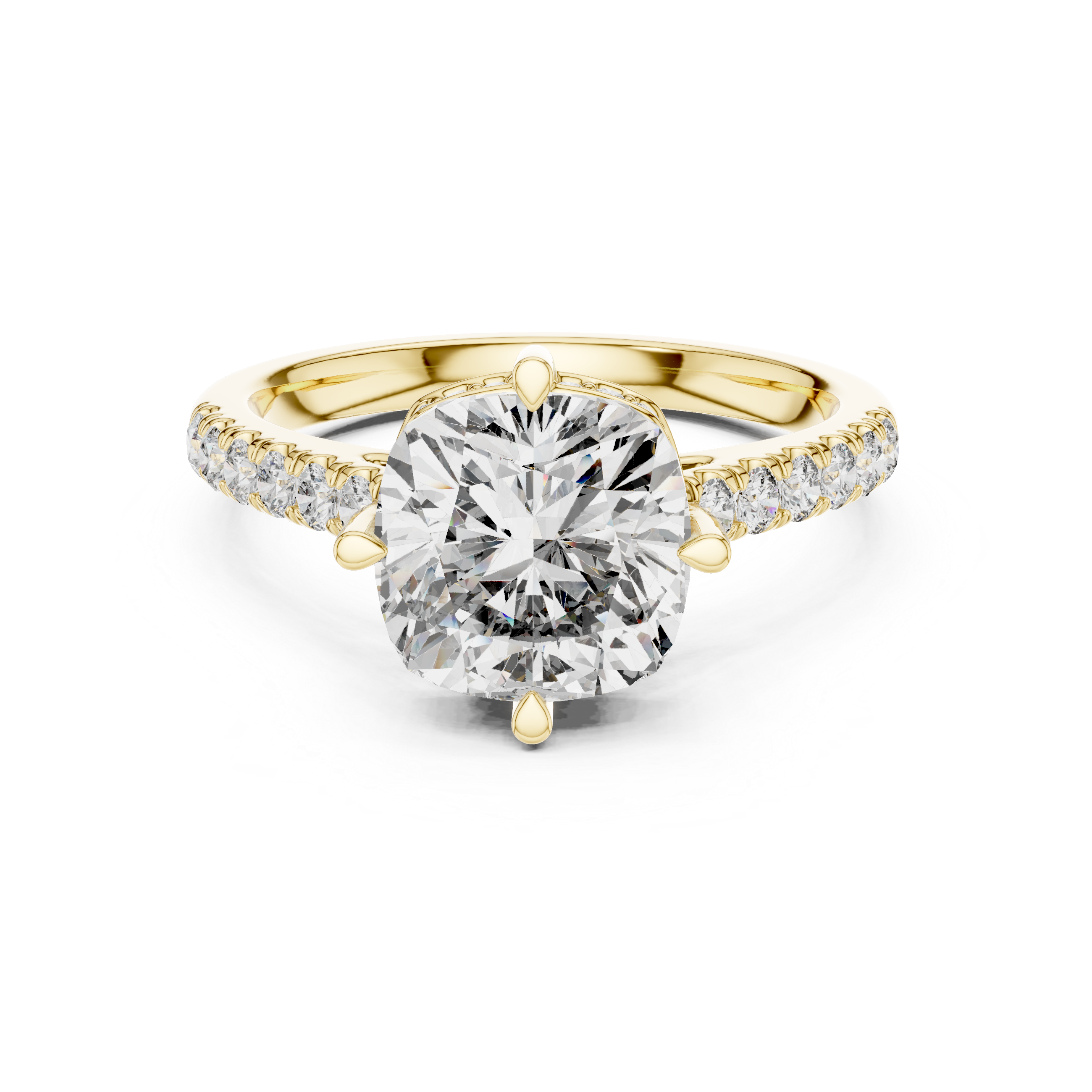 Orlisse Cushion Cut Diamond Engagement Ring