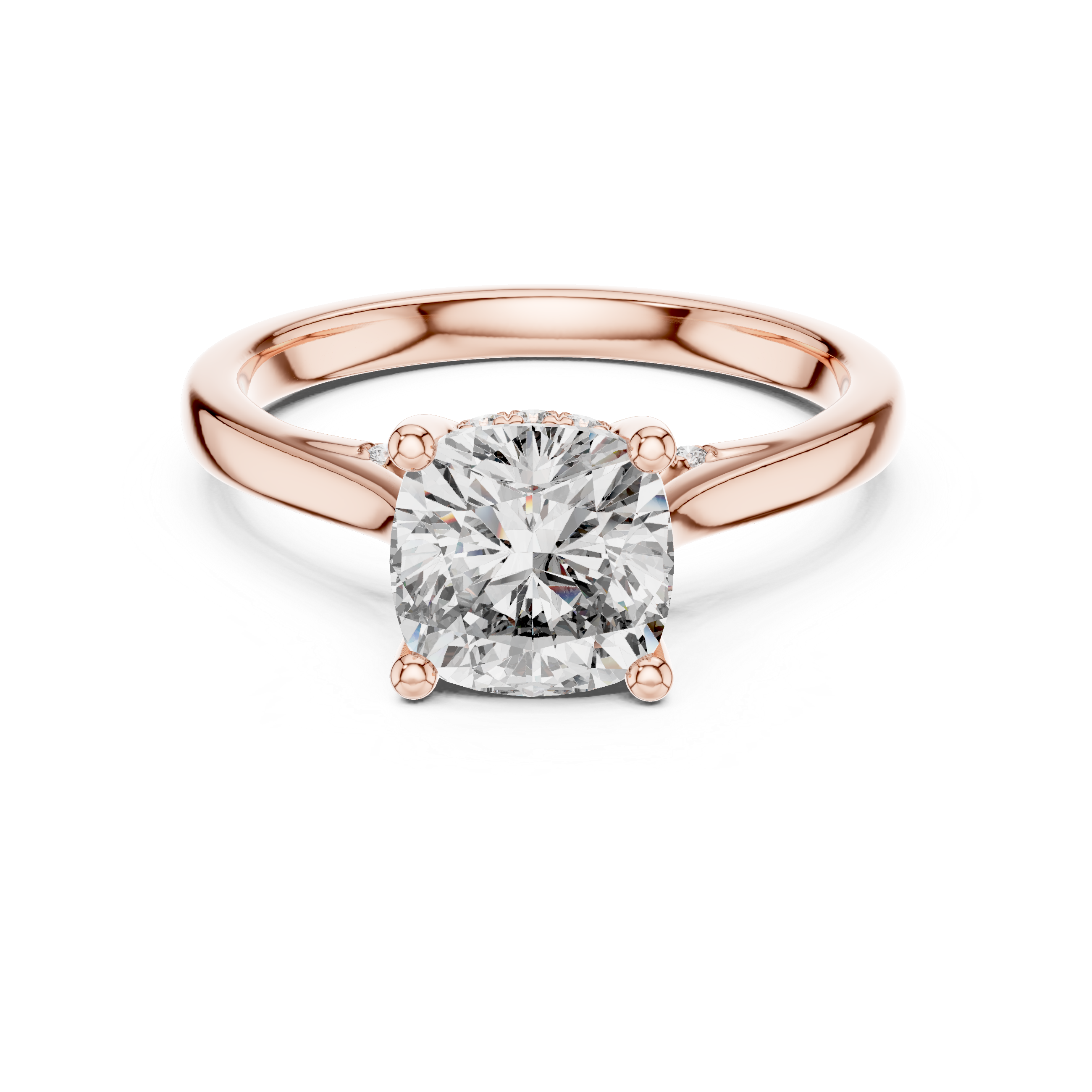 Veloura Cushion Cut Solitaire Diamond Engagement Ring