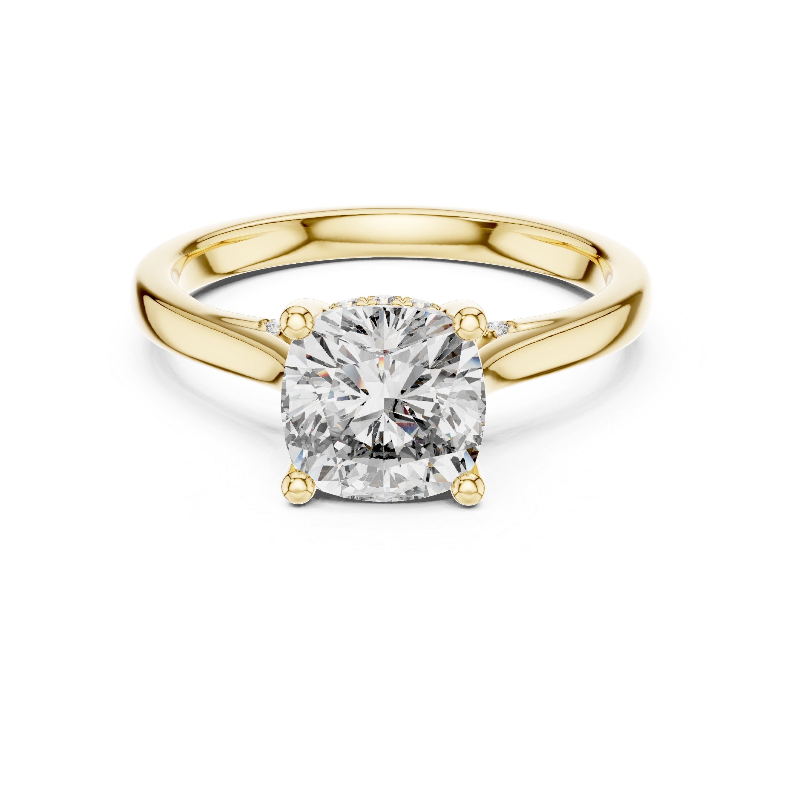 Veloura Cushion Cut Solitaire Diamond Engagement Ring