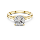 Veloura Cushion Cut Solitaire Diamond Engagement Ring