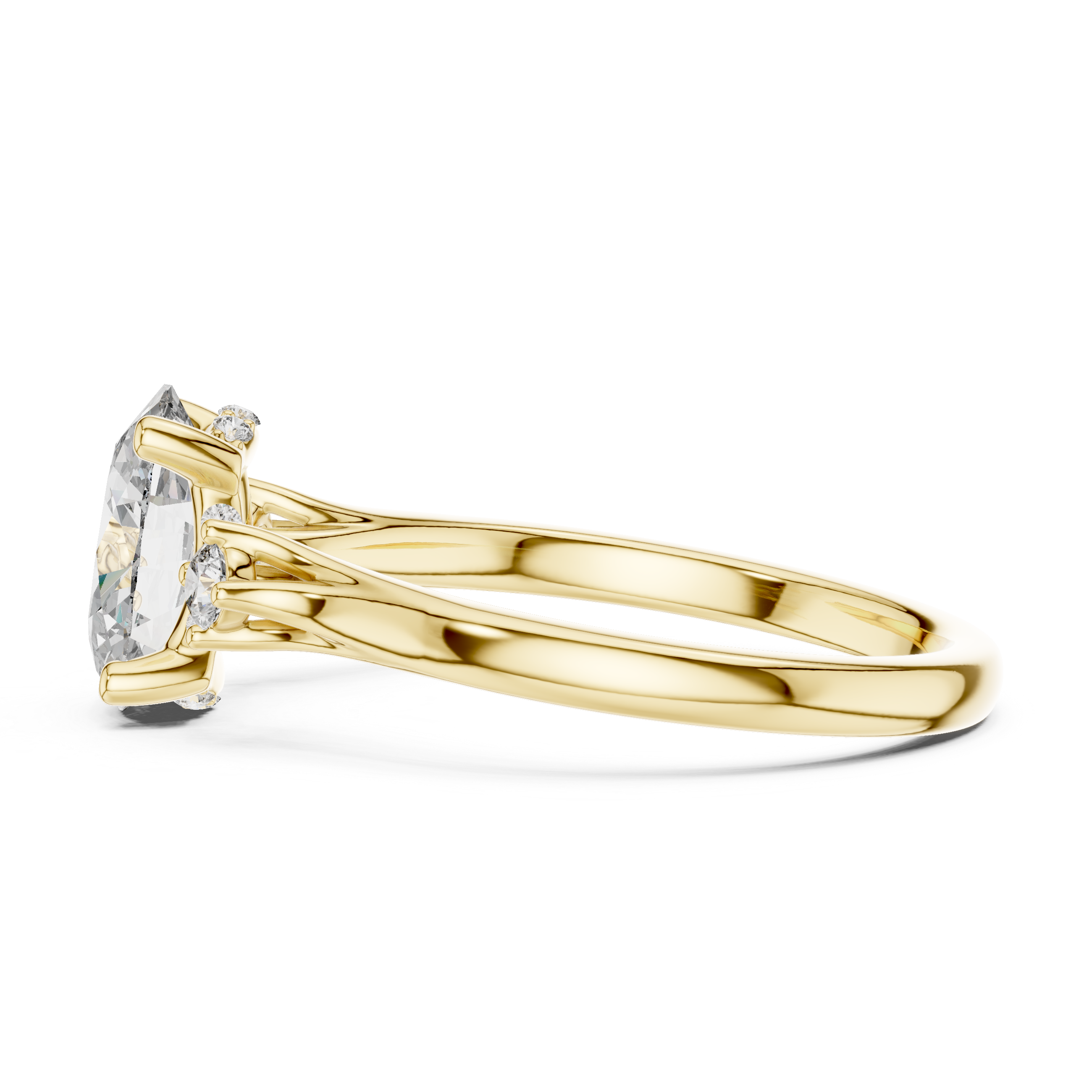 Empire Glow Oval Cut Diamond Engagement Ring
