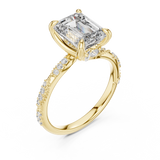 Imperia Twist Emerald Diamond Ring