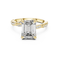 Imperia Twist Emerald Diamond Ring