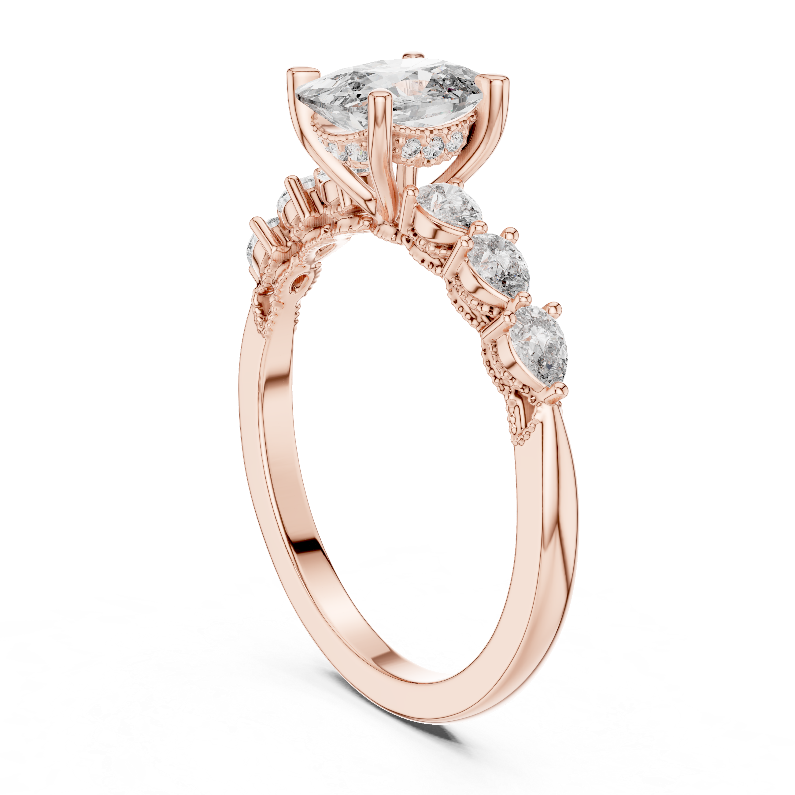 Veloura Elongated Cushion Diamond Ring