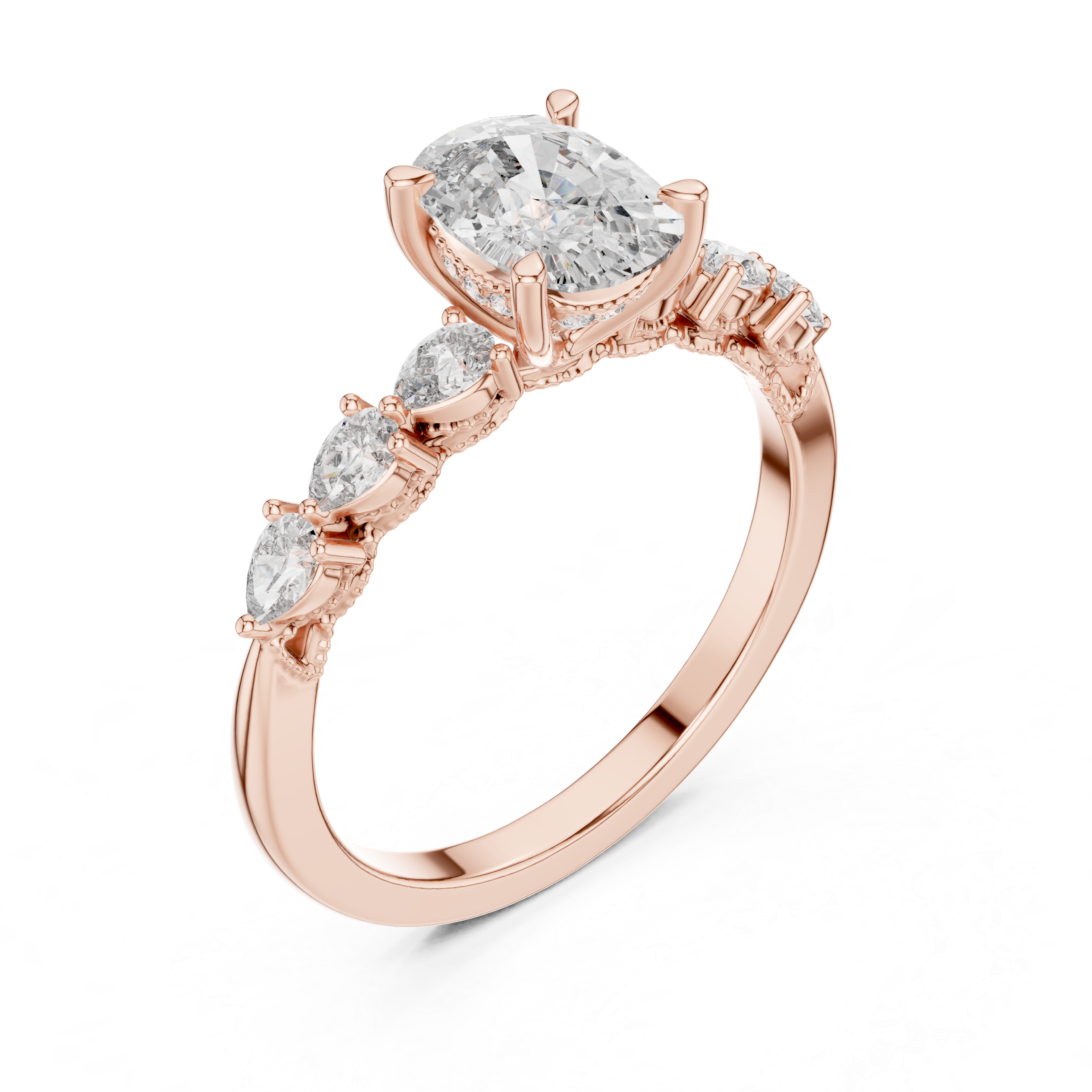 Veloura Elongated Cushion Diamond Ring