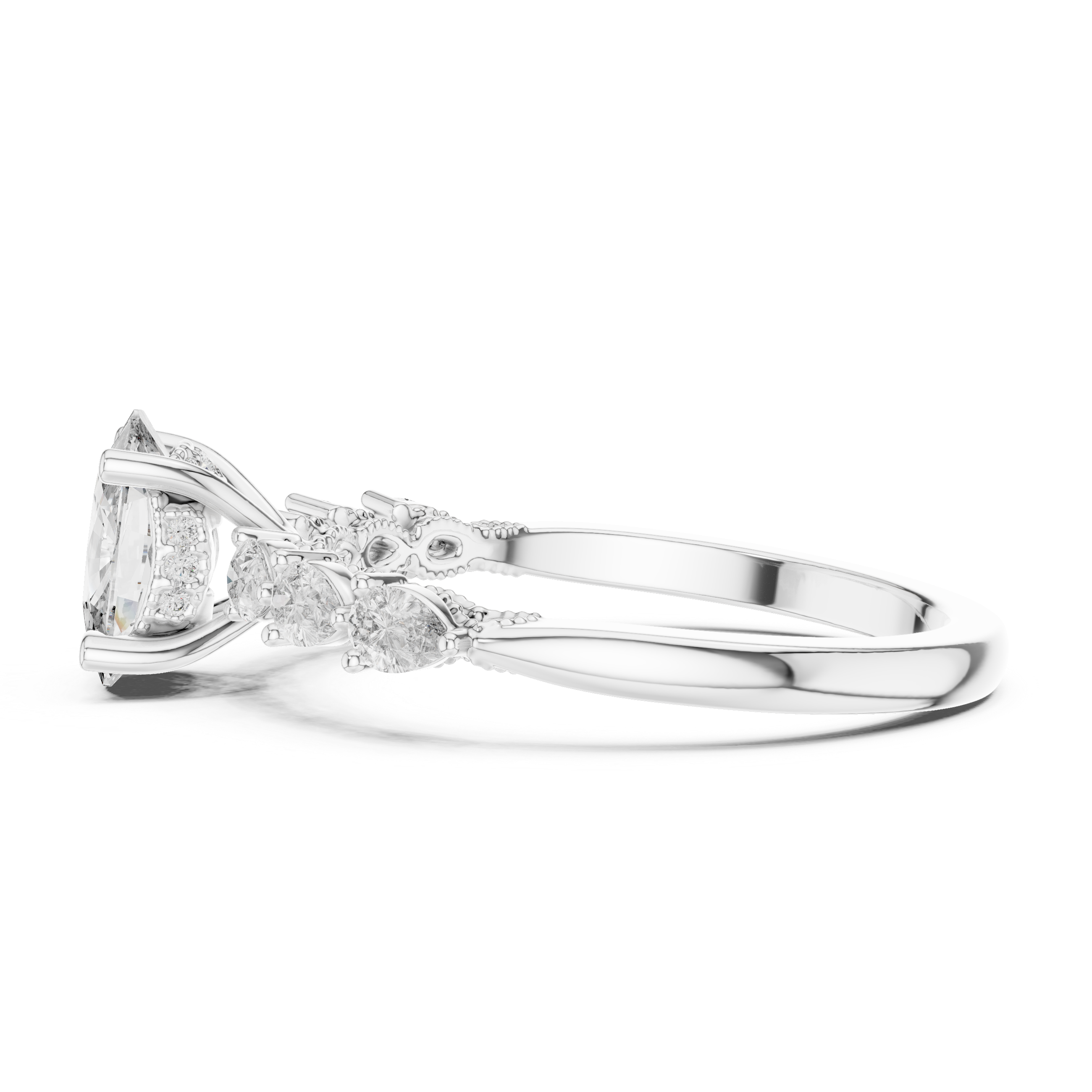 Veloura Elongated Cushion Diamond Ring