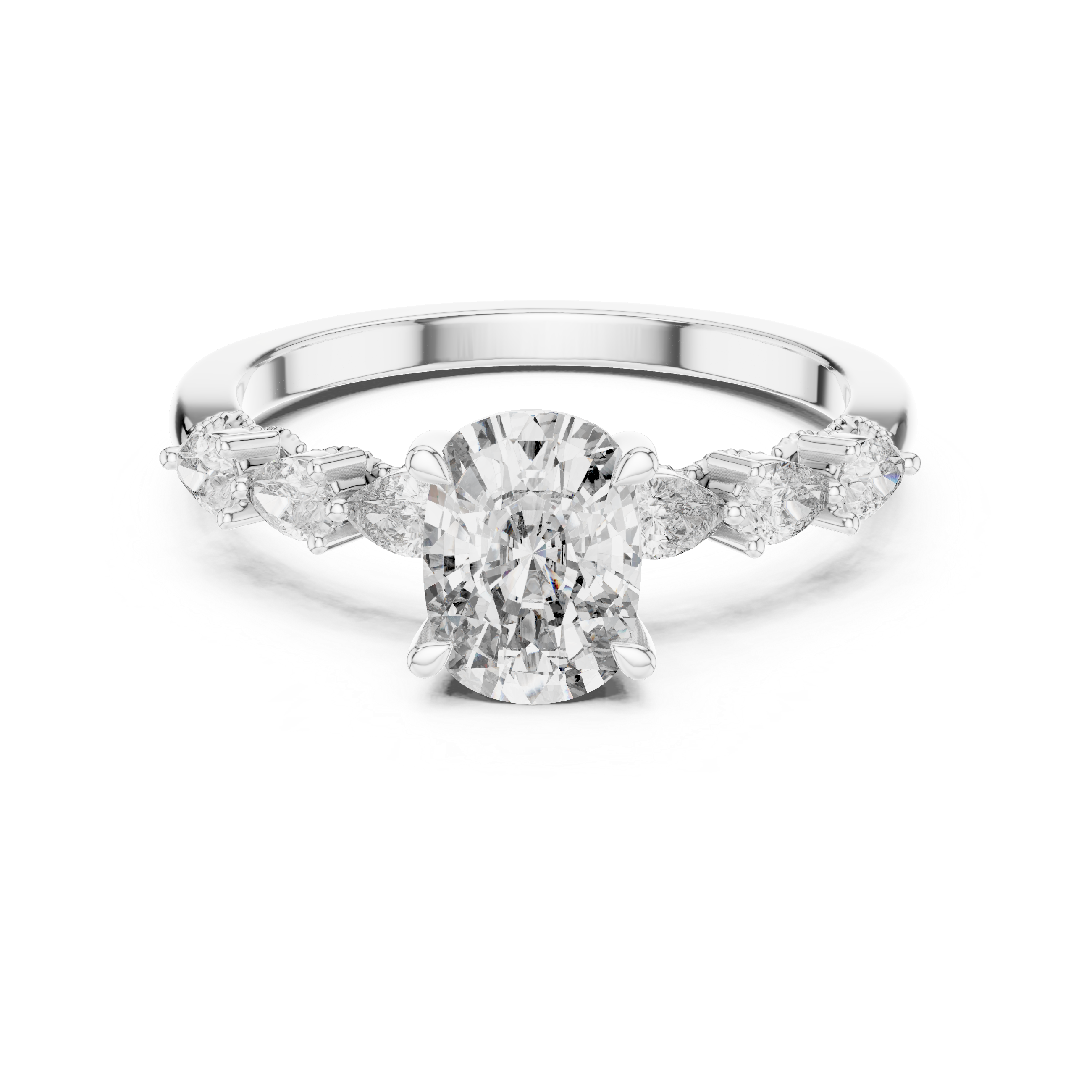 Veloura Elongated Cushion Diamond Ring