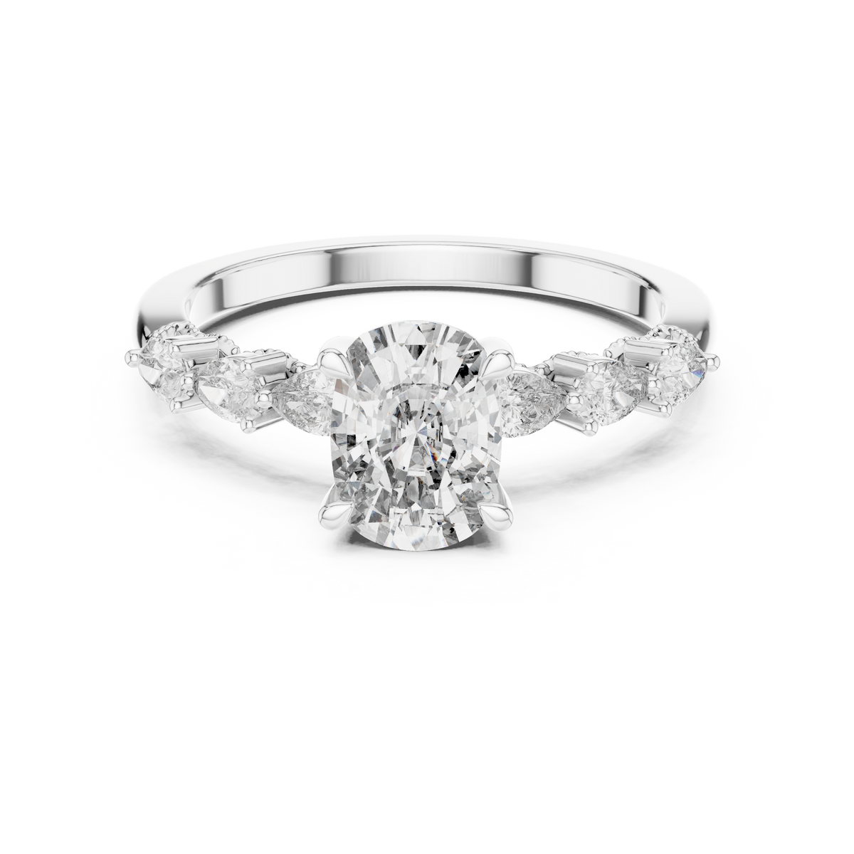 Veloura Elongated Cushion Diamond Ring
