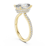 Lunévia Oval Hidden Halo Diamond Engagement Ring