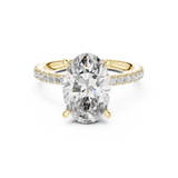 Lunévia Oval Hidden Halo Diamond Engagement Ring