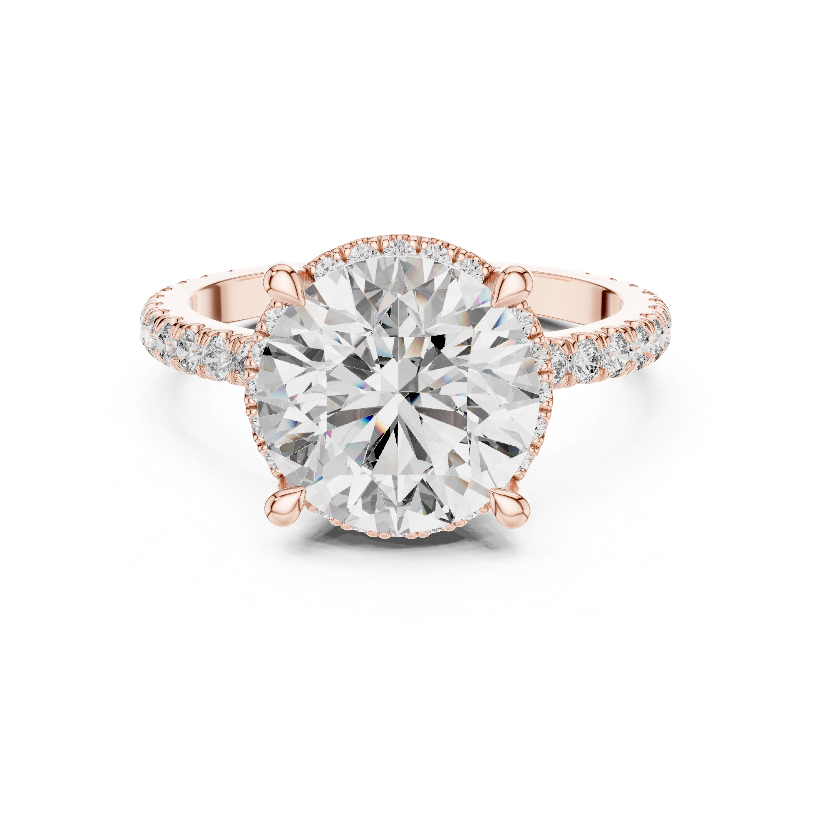 Seravelle Oval Hidden Halo Diamond Engagement Ring
