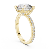 Seravelle Oval Hidden Halo Diamond Engagement Ring