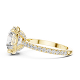 Seravelle Oval Hidden Halo Diamond Engagement Ring