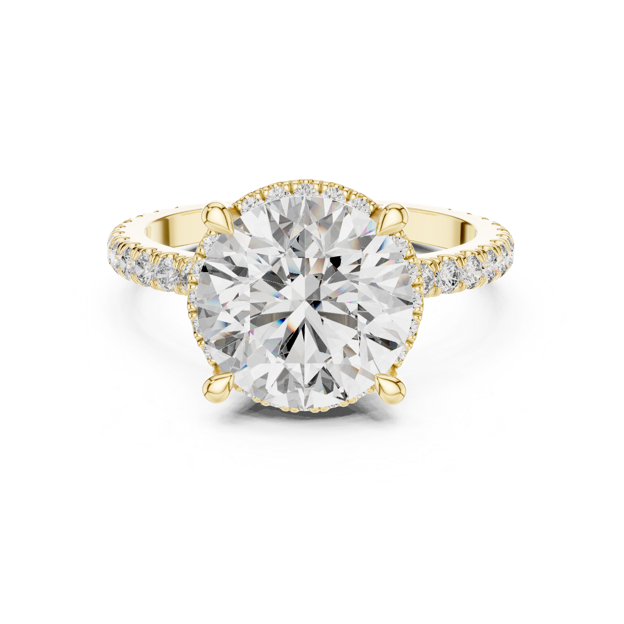 Seravelle Oval Hidden Halo Diamond Engagement Ring
