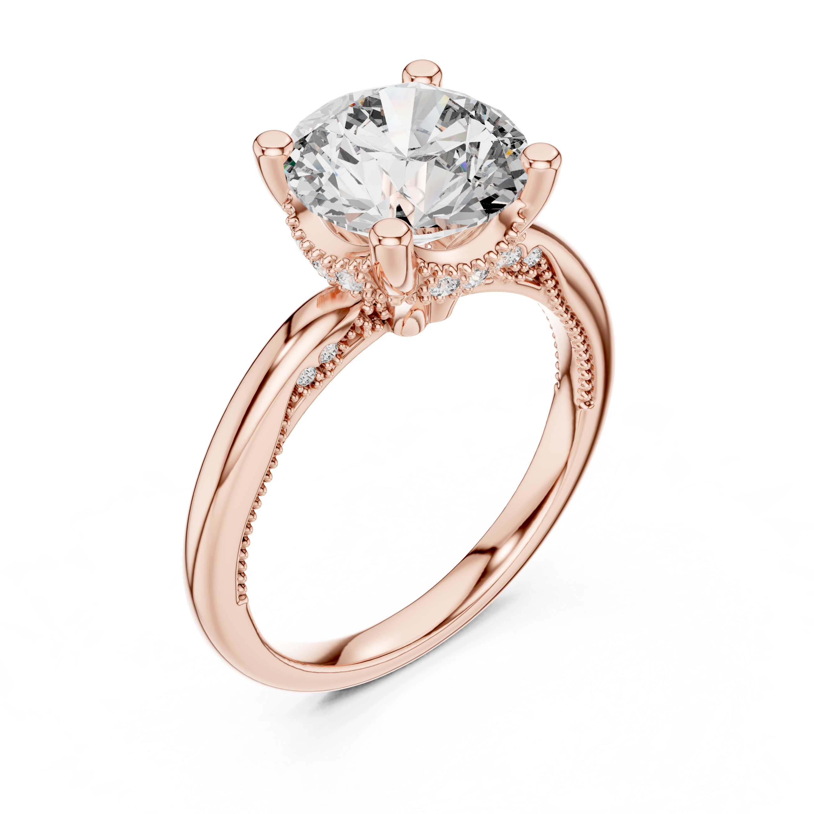 Orlinara Round Diamond Solitaire Ring