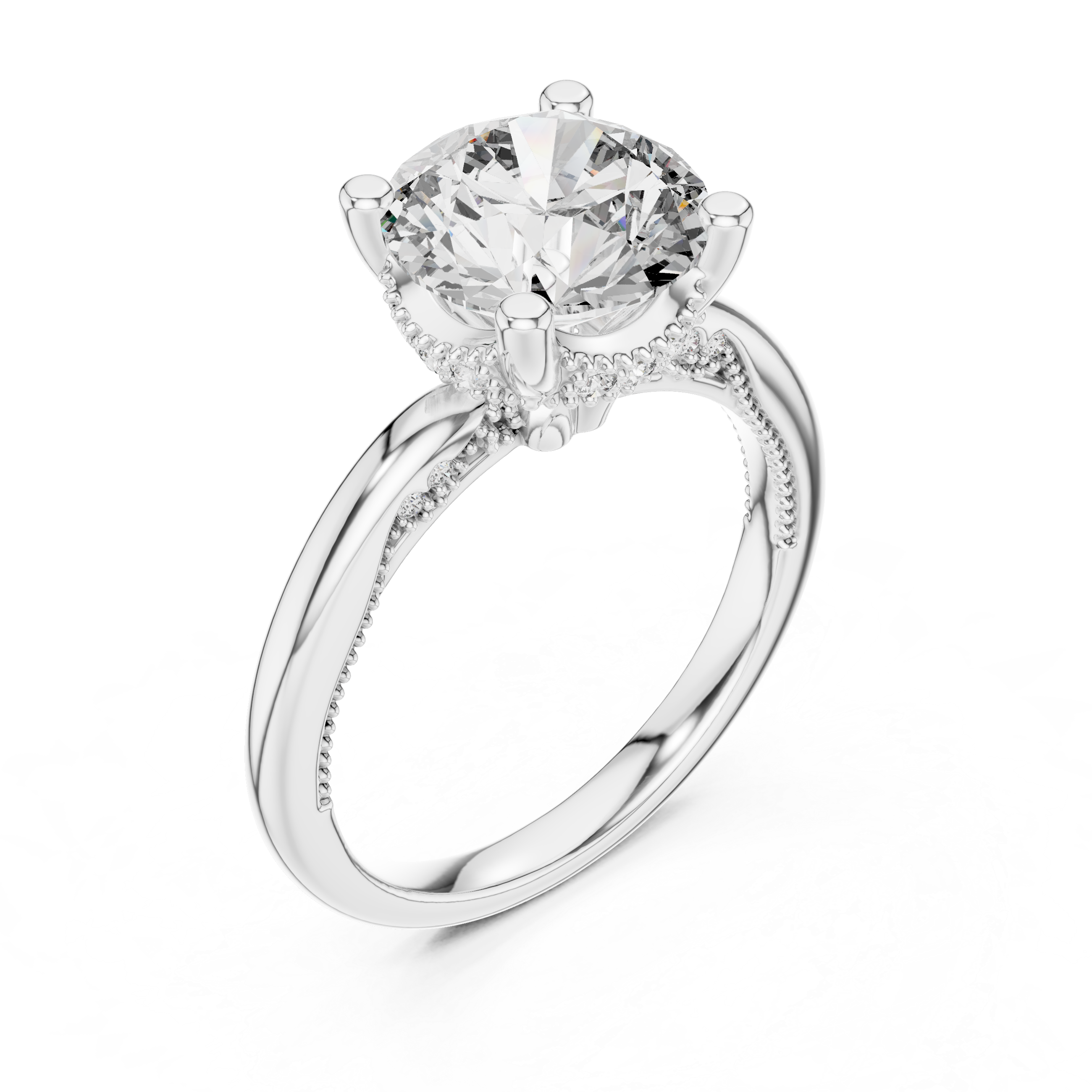 Orlinara Round Diamond Solitaire Ring