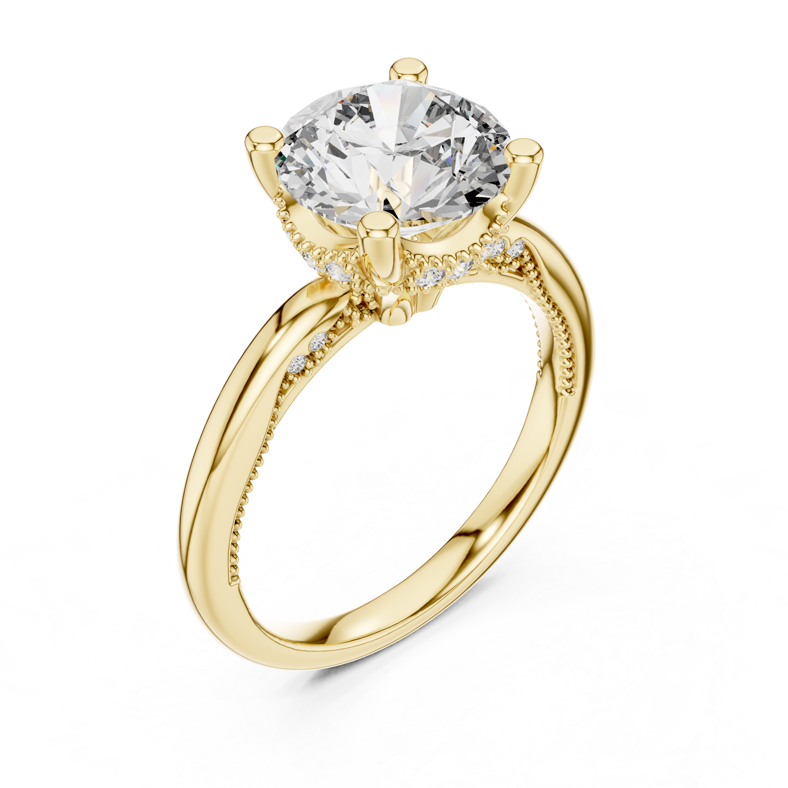 Orlinara Round Diamond Solitaire Ring
