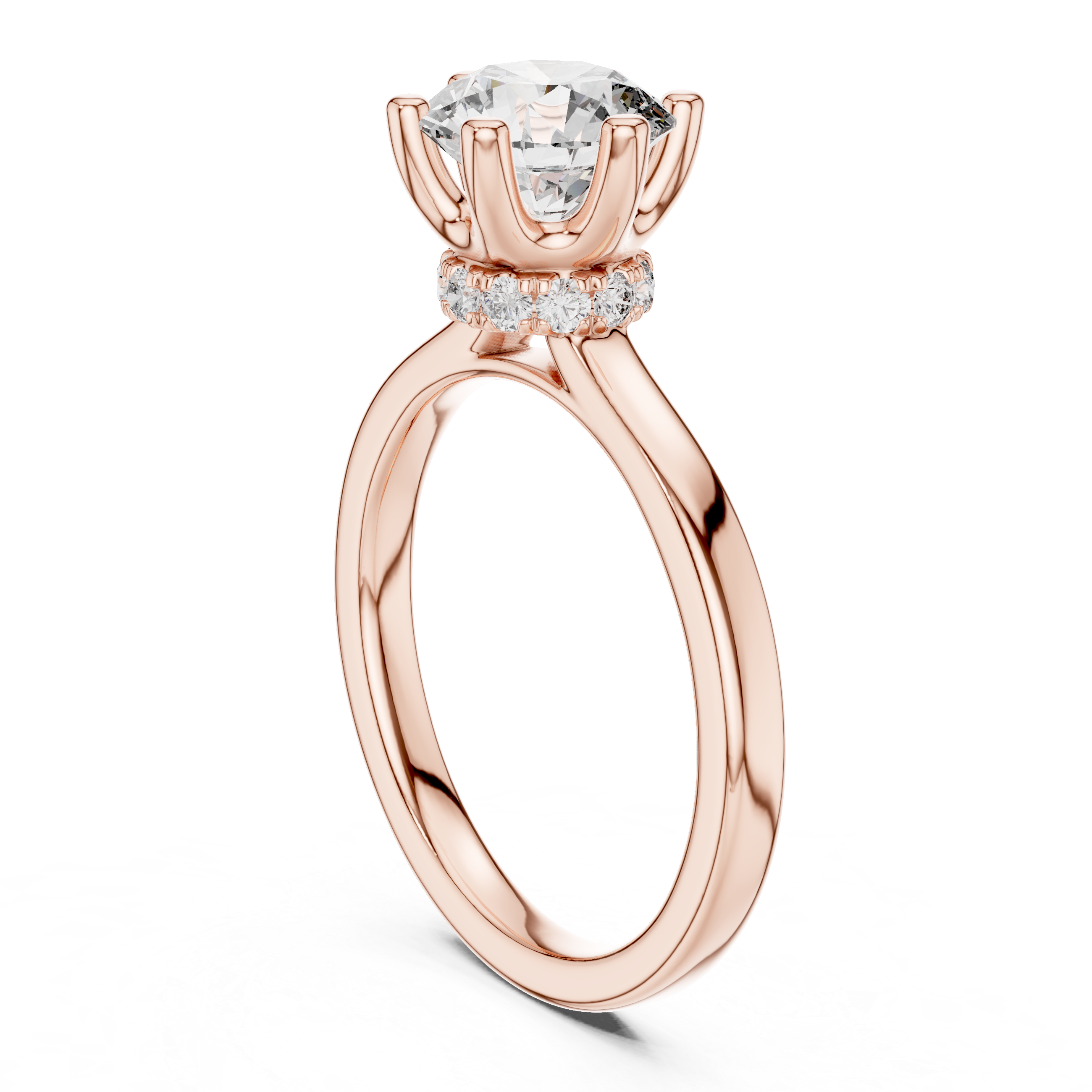Orliné Luxury Round Cut Diamond Solitaire Ring