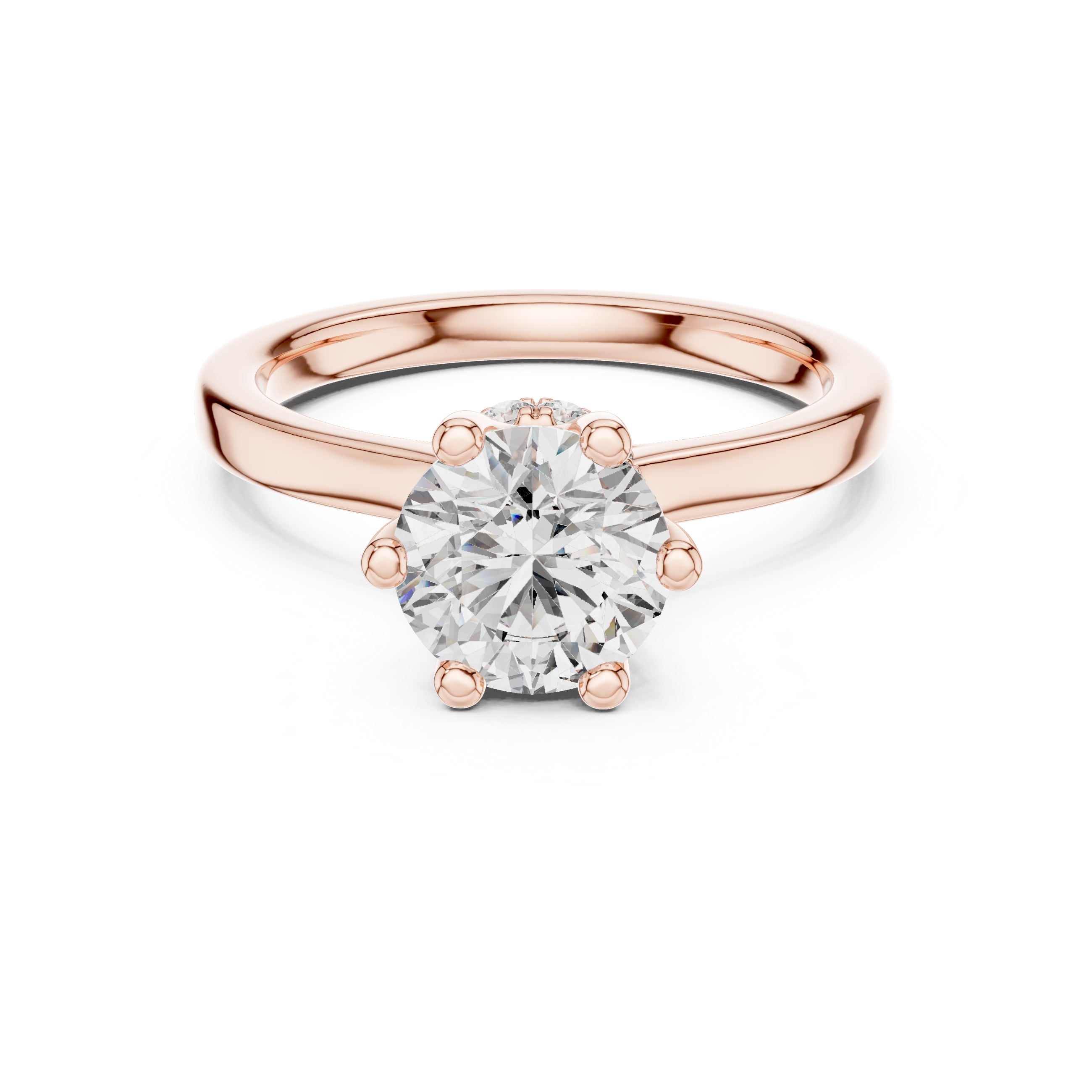 Orliné Luxury Round Cut Diamond Solitaire Ring