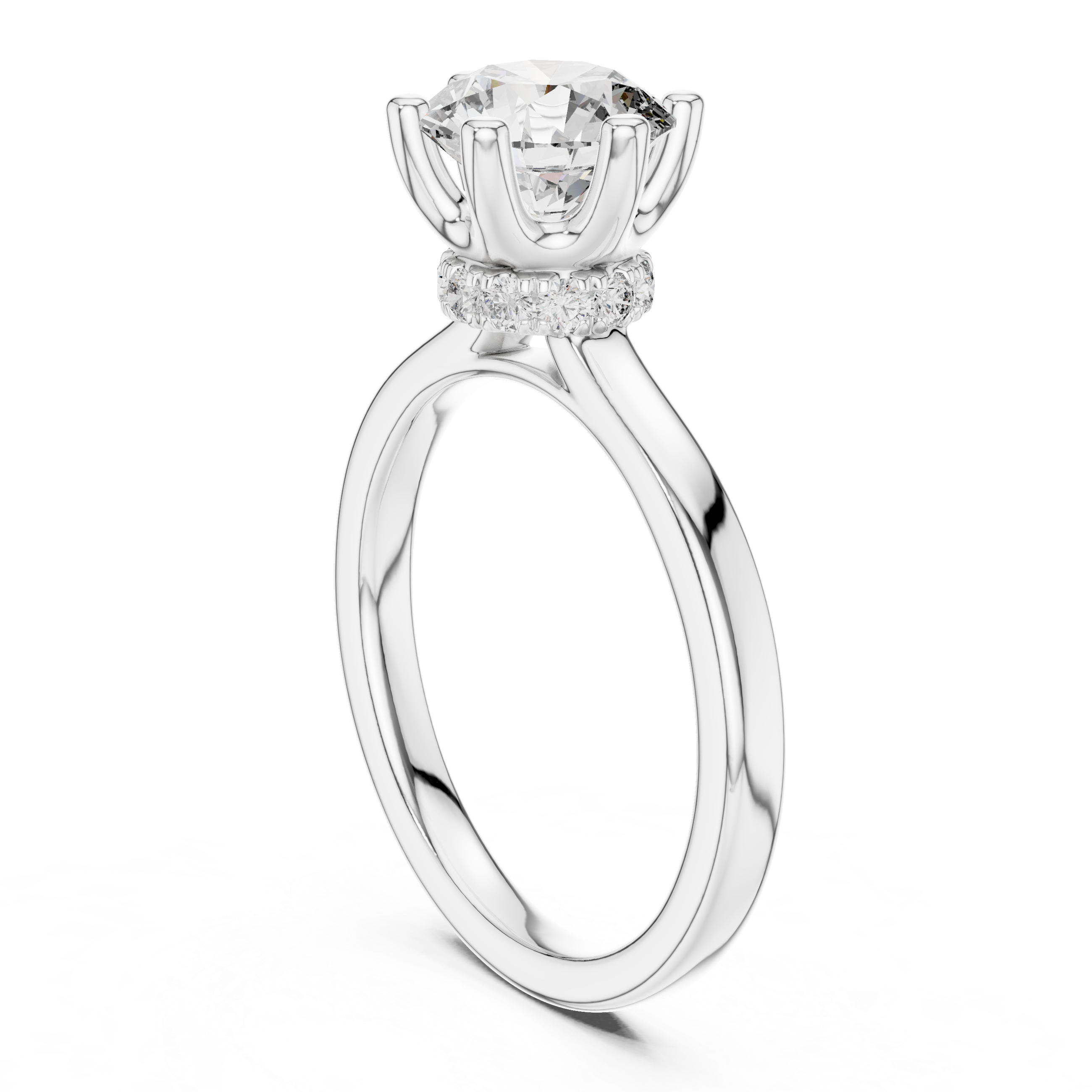 Orliné Luxury Round Cut Diamond Solitaire Ring