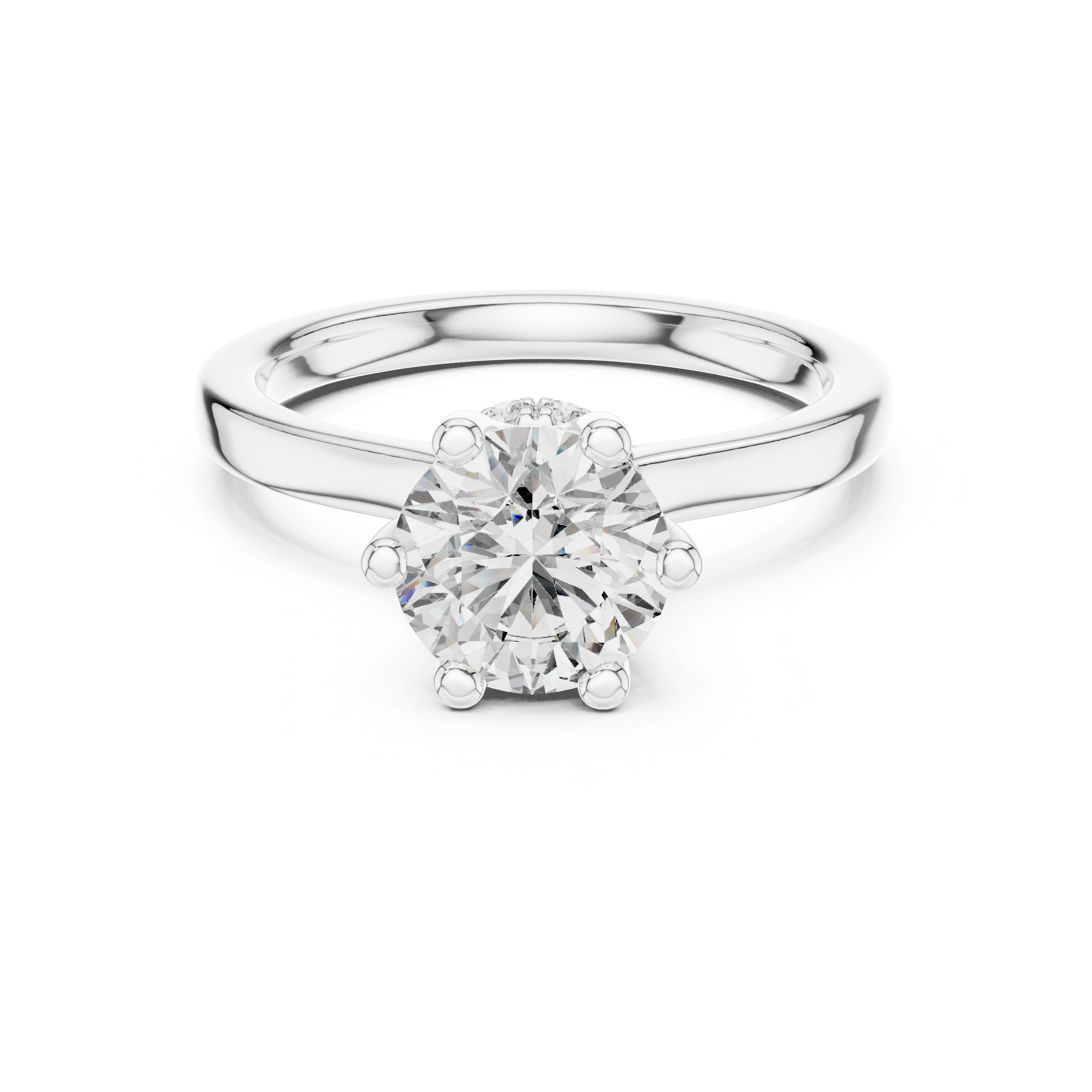 Orliné Luxury Round Cut Diamond Solitaire Ring