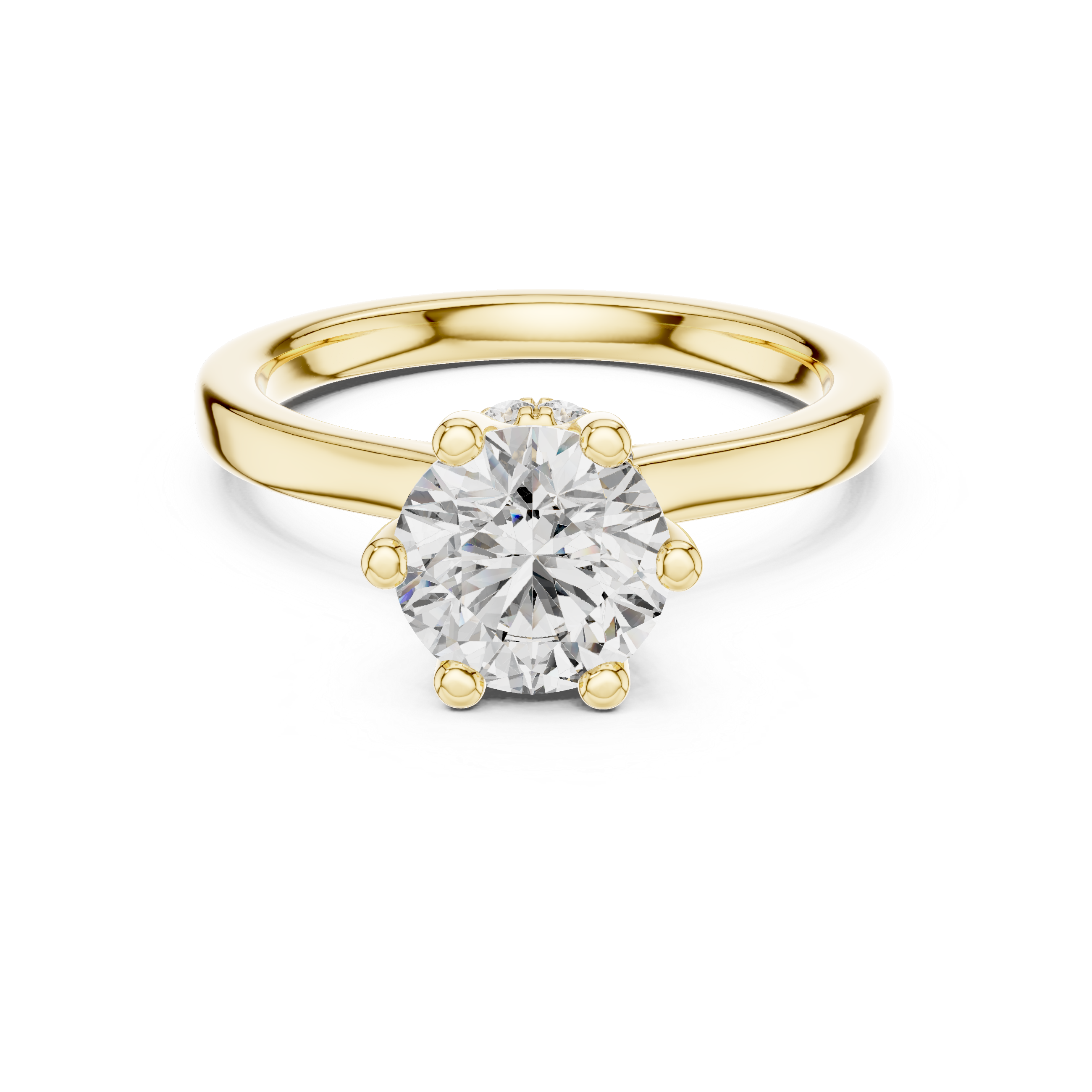 Orliné Luxury Round Cut Diamond Solitaire Ring