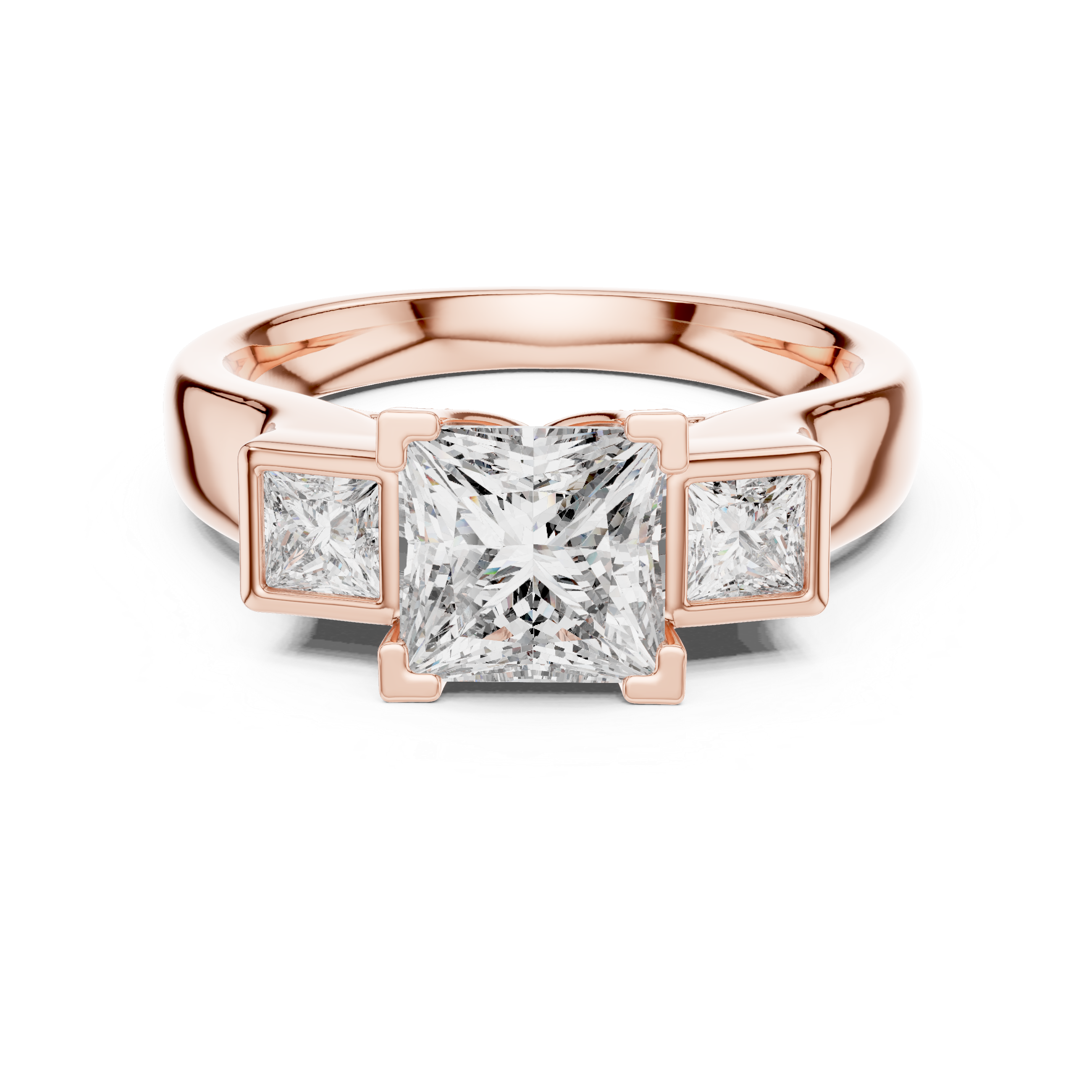 Trelisse Princess Cut Three Stone Diamond Ring