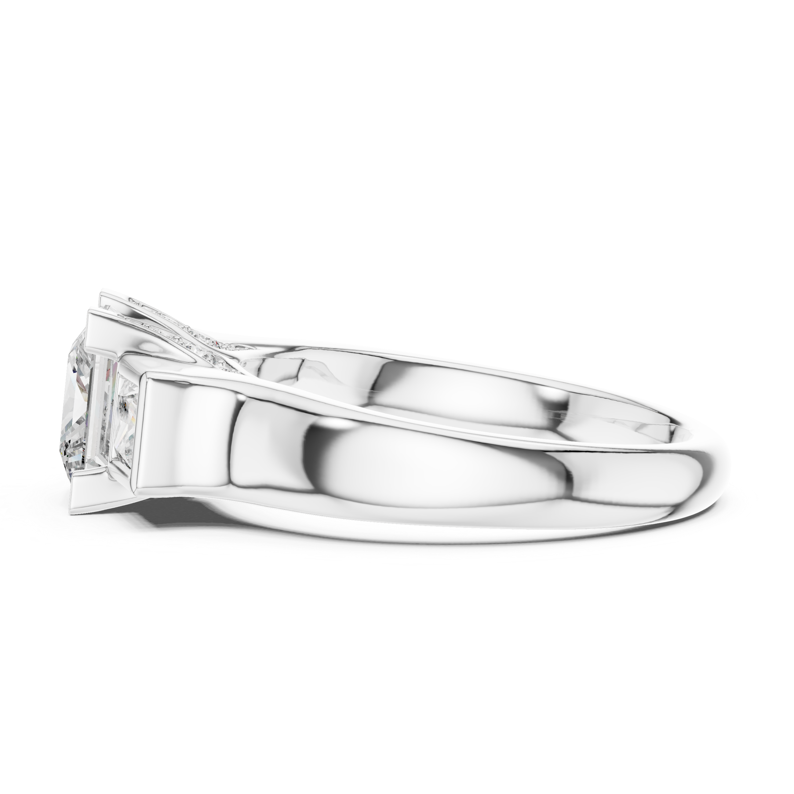 Trelisse Princess Cut Three Stone Diamond Ring