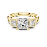 Trelisse Princess Cut Three Stone Diamond Ring