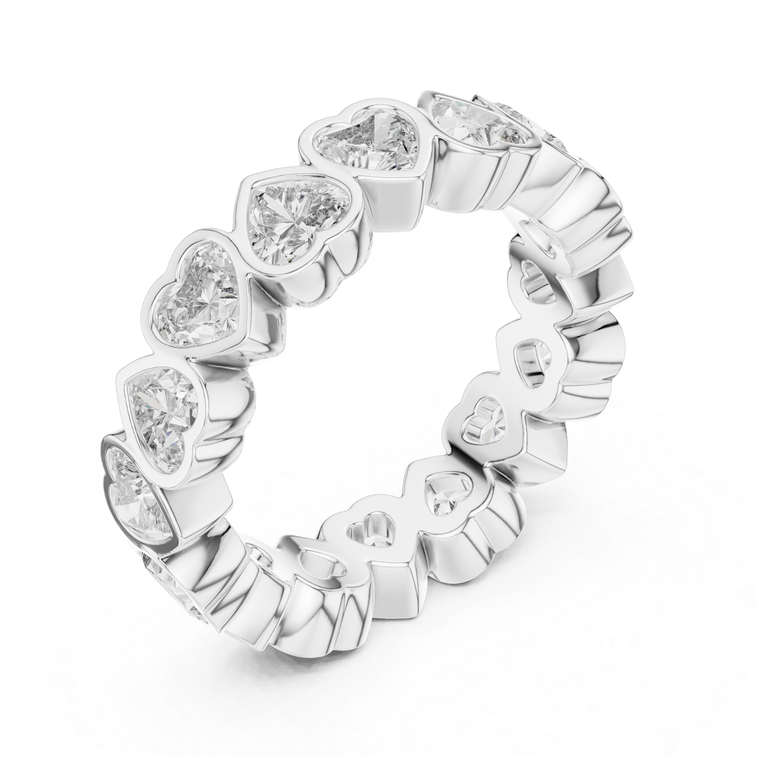 Heart Cut Eternity Ring
