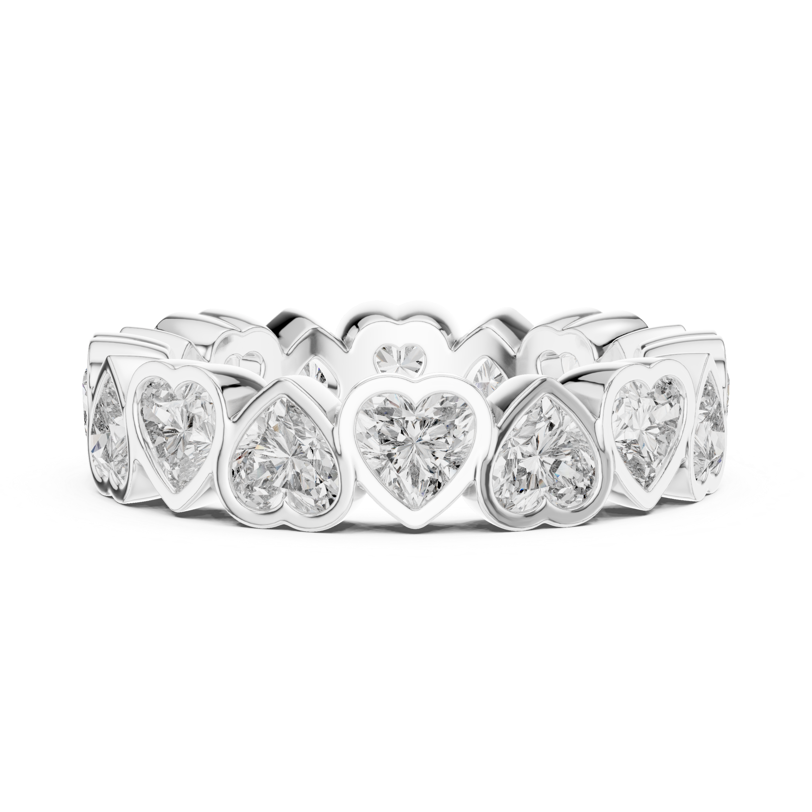 Heart Cut Eternity Ring