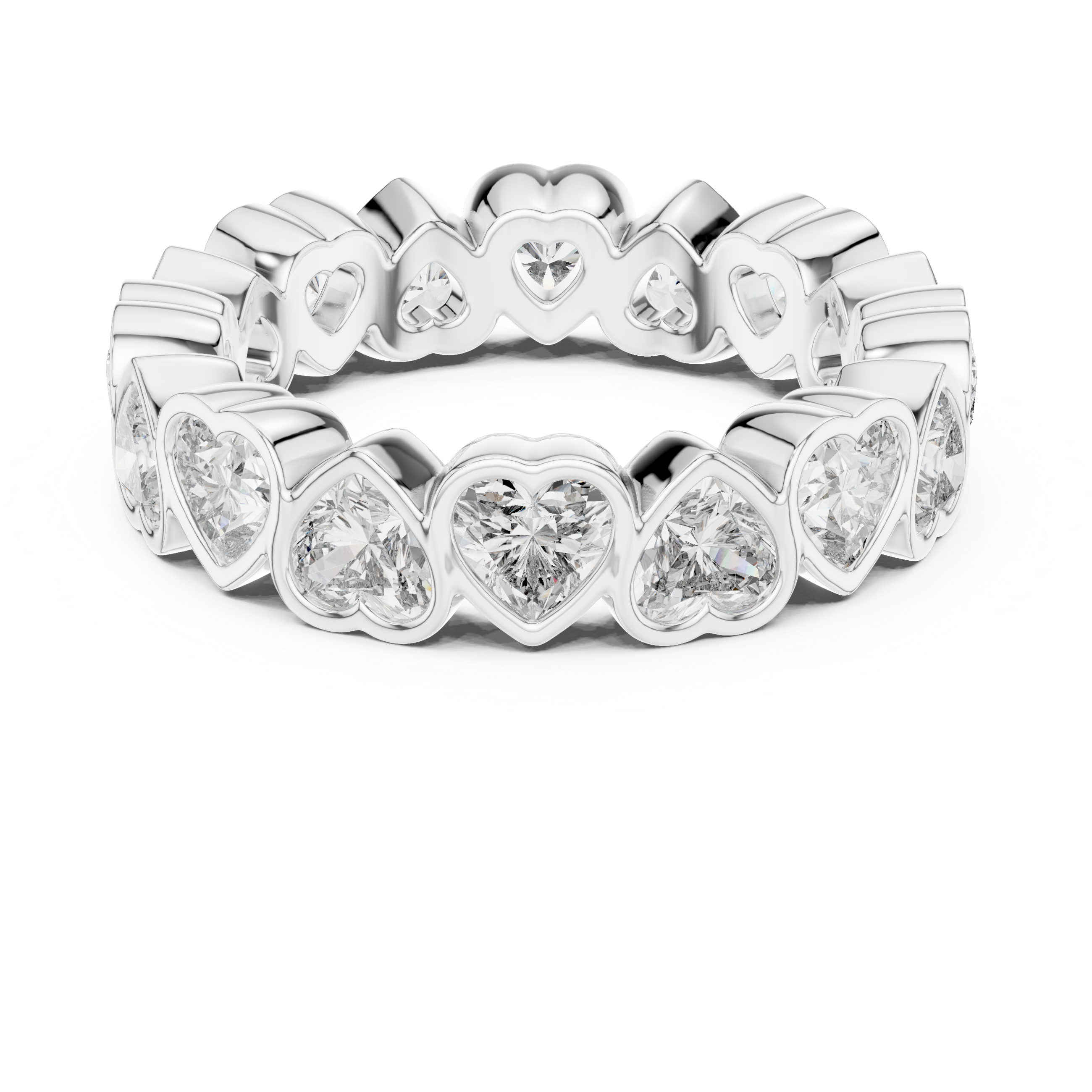 Heart Cut Eternity Ring